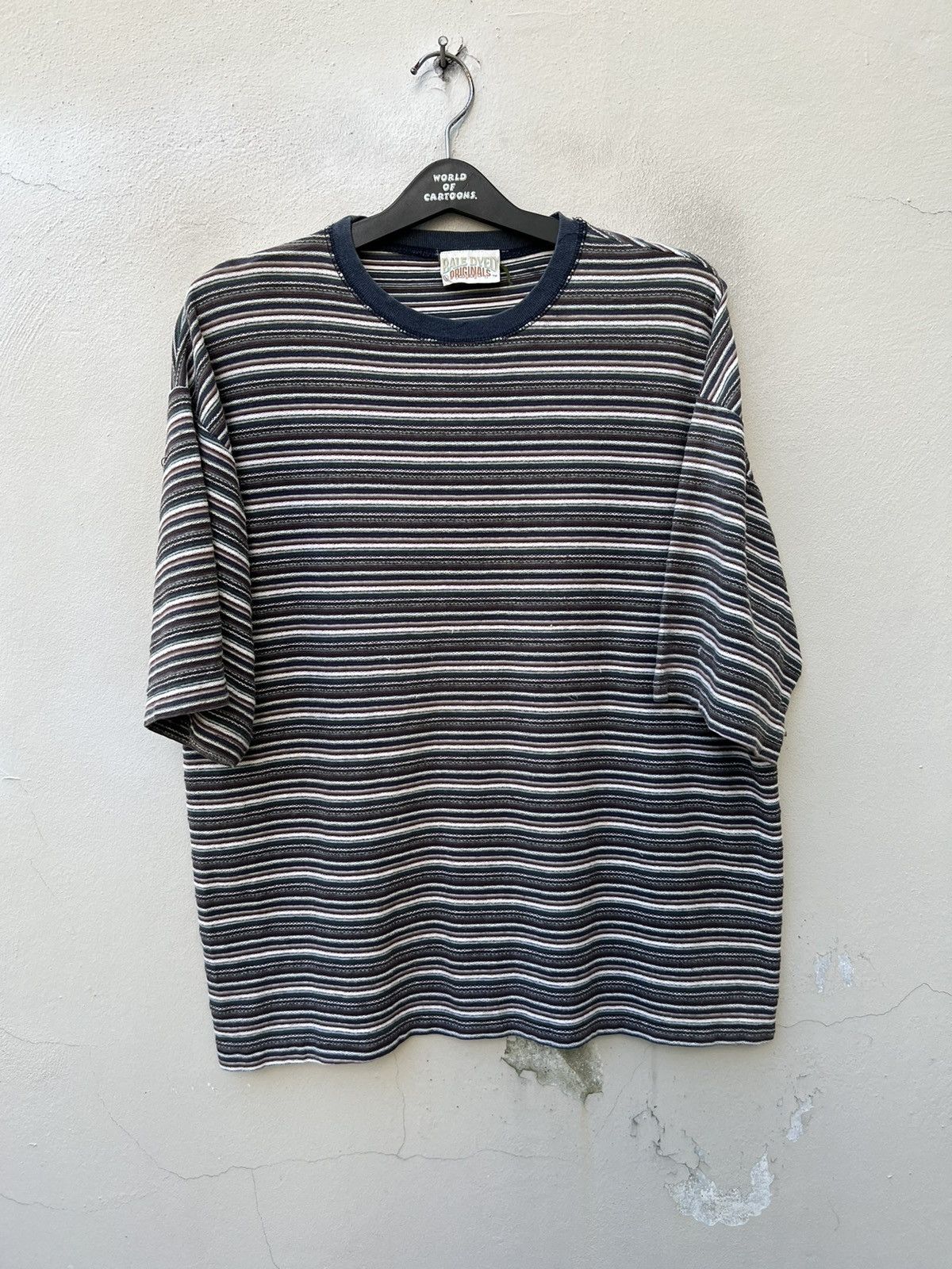 Vintage Vintage 90s Bale Dyed Usa Stripe t shirt Skate Surf Grunge Size US L / EU 52-54 / 3 - 3 Thumbnail