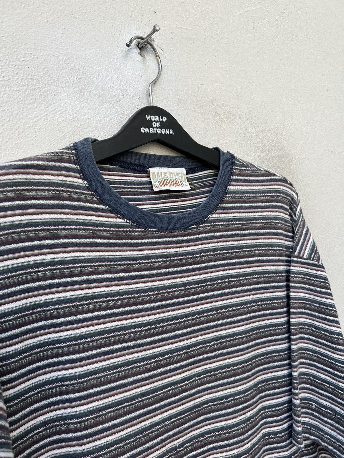 Vintage Vintage 90s Bale Dyed Usa Stripe t shirt Skate Surf Grunge Size US L / EU 52-54 / 3 - 4 Thumbnail