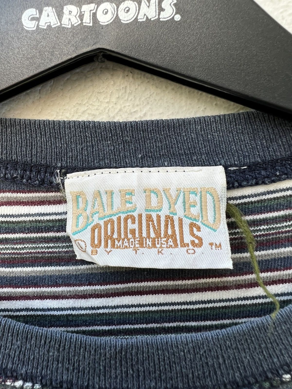 Vintage Vintage 90s Bale Dyed Usa Stripe t shirt Skate Surf Grunge Size US L / EU 52-54 / 3 - 8 Thumbnail