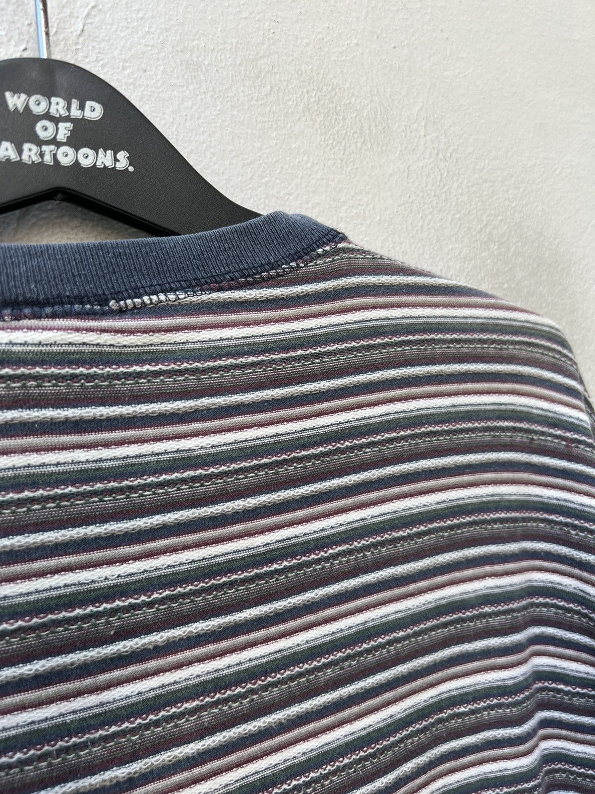 Vintage Vintage 90s Bale Dyed Usa Stripe t shirt Skate Surf Grunge Size US L / EU 52-54 / 3 - 7 Thumbnail