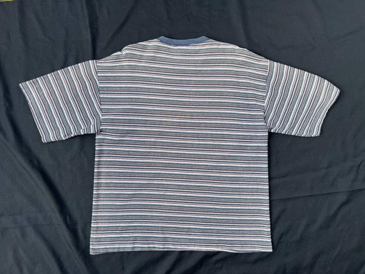 Vintage Vintage 90s Bale Dyed Usa Stripe t shirt Skate Surf Grunge Size US L / EU 52-54 / 3 - 2 Thumbnail