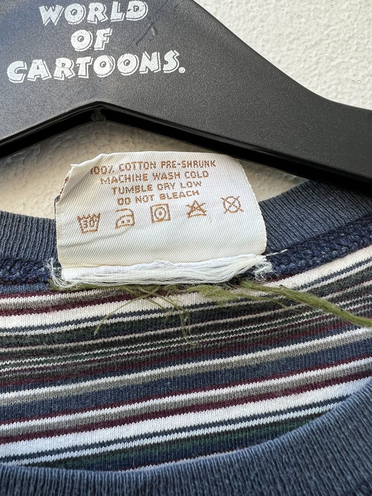 Vintage Vintage 90s Bale Dyed Usa Stripe t shirt Skate Surf Grunge Size US L / EU 52-54 / 3 - 9 Thumbnail
