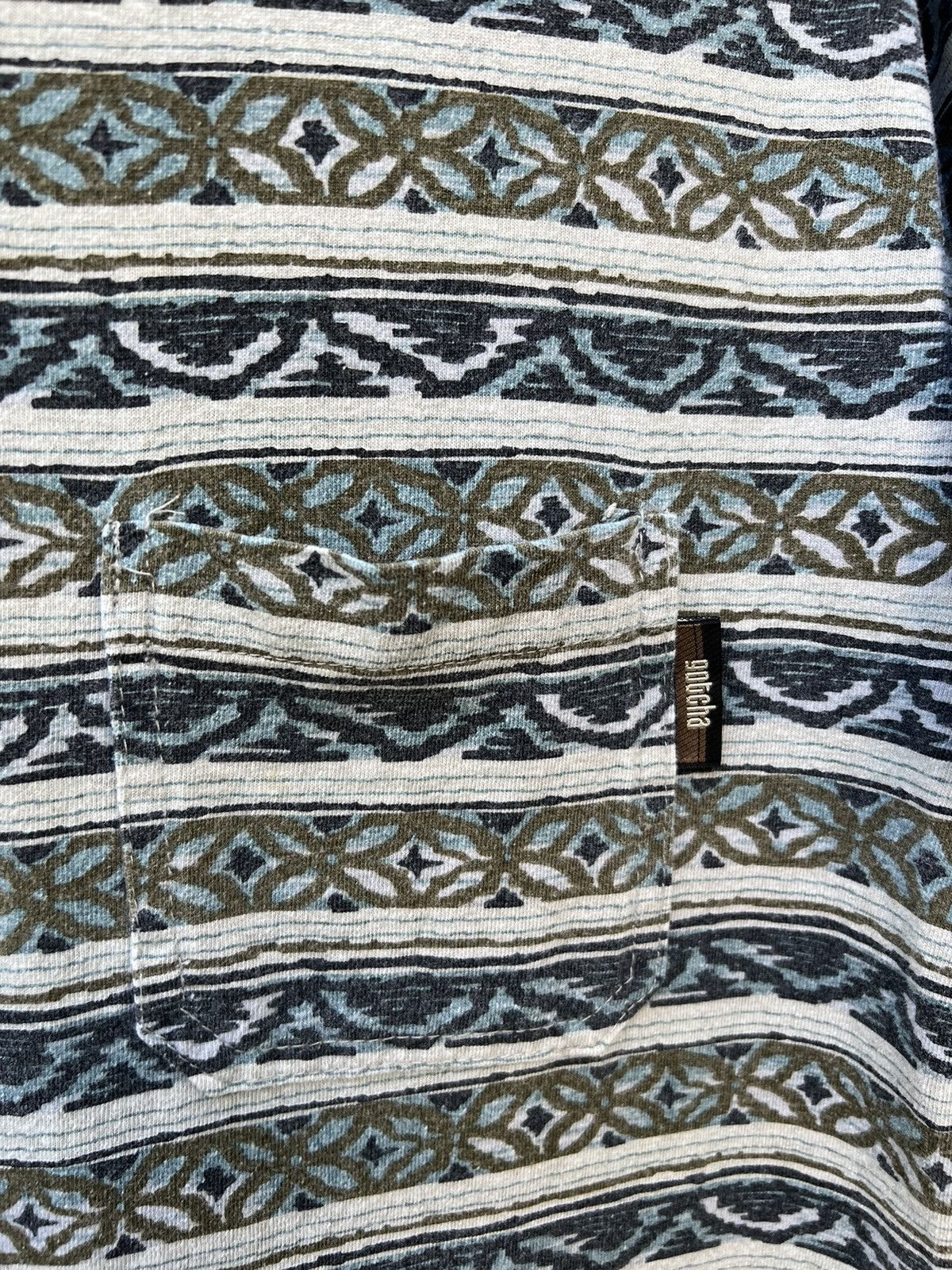 Gotcha × Vintage Vintage 90s Gotcha Striped Pocket t shirt Surf Skate Grunge Size US M / EU 48-50 / 2 - 4 Thumbnail
