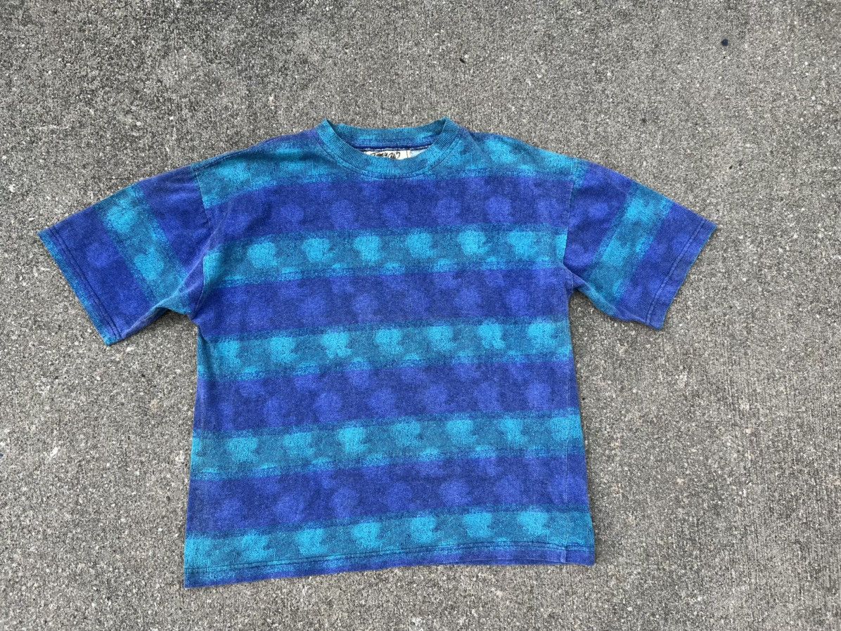 Vintage Vintage 90s TOMATO Usa Border Striped t shirt Surf Skate Size US M / EU 48-50 / 2 - 1 Thumbnail