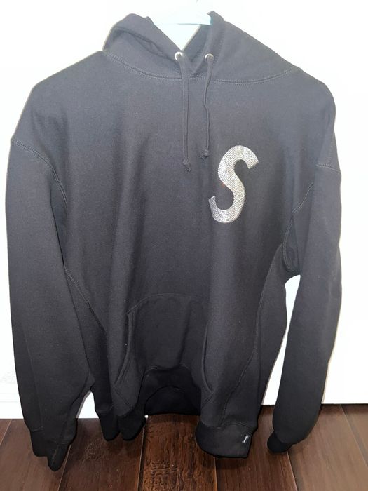 Supreme Supreme Swarovski S Logo Hooded Sweatshirt Black Size L ...