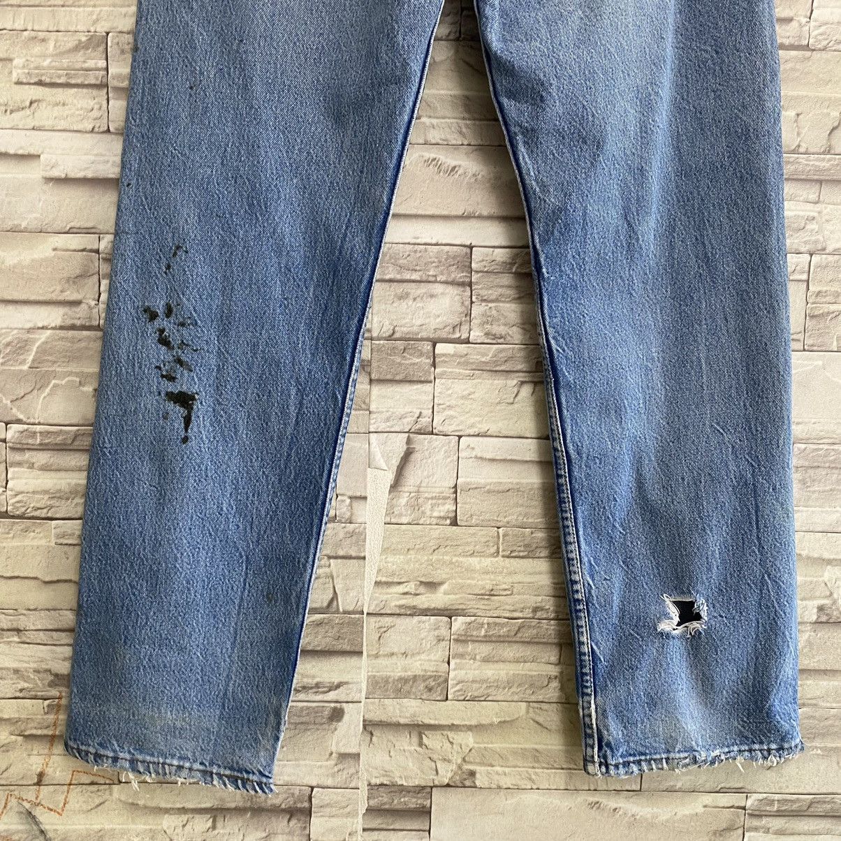 Levi's Vintage 90s Levis 501 Thrashed Jeans 34x30 USA Size US 34 / EU 50 - 15 Thumbnail