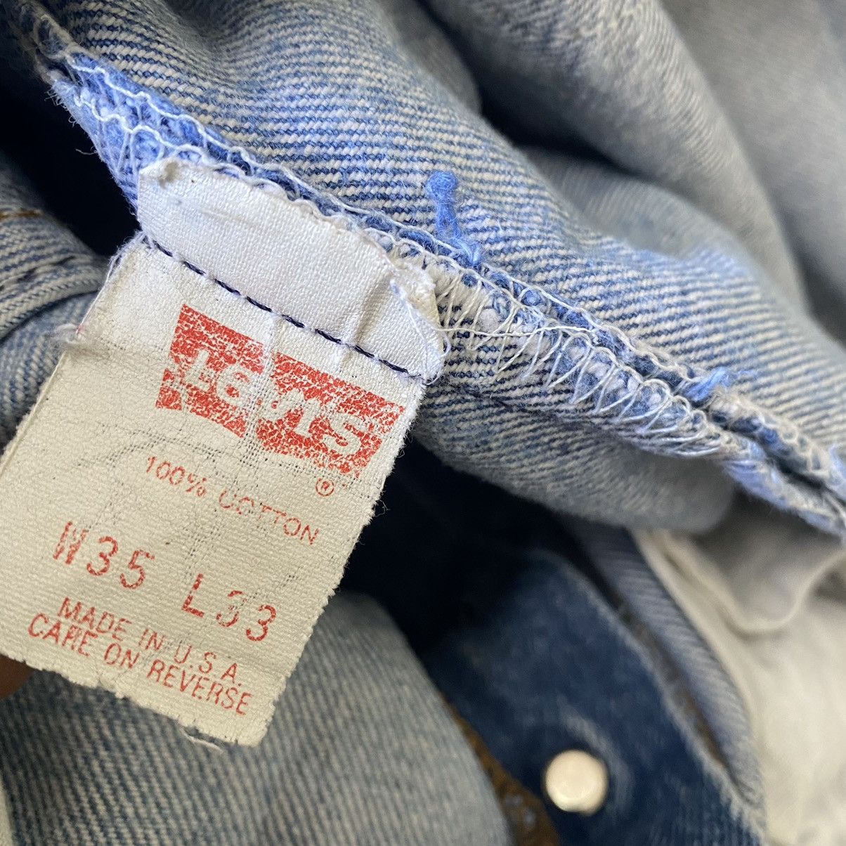 Levi's Vintage 90s Levis 501 Thrashed Jeans 34x30 USA Size US 34 / EU 50 - 19 Thumbnail