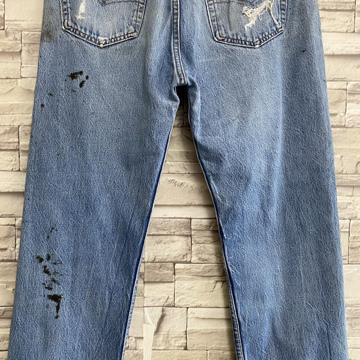 Levi's Vintage 90s Levis 501 Thrashed Jeans 34x30 USA Size US 34 / EU 50 - 14 Thumbnail