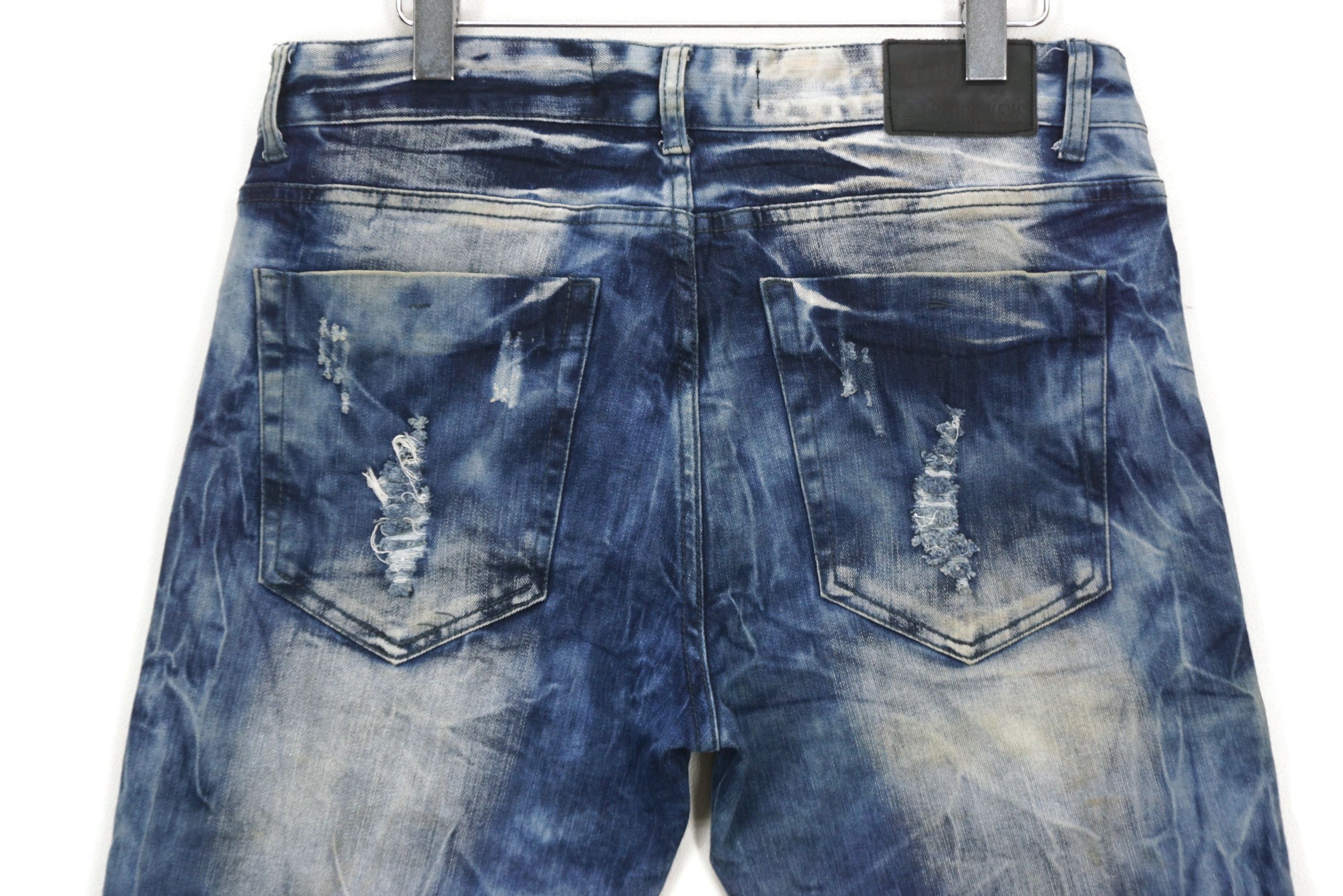 Japanese Brand Black Keys Denim Distressed Denim Irregular faded Jeans Size US 34 / EU 50 - 6 Thumbnail