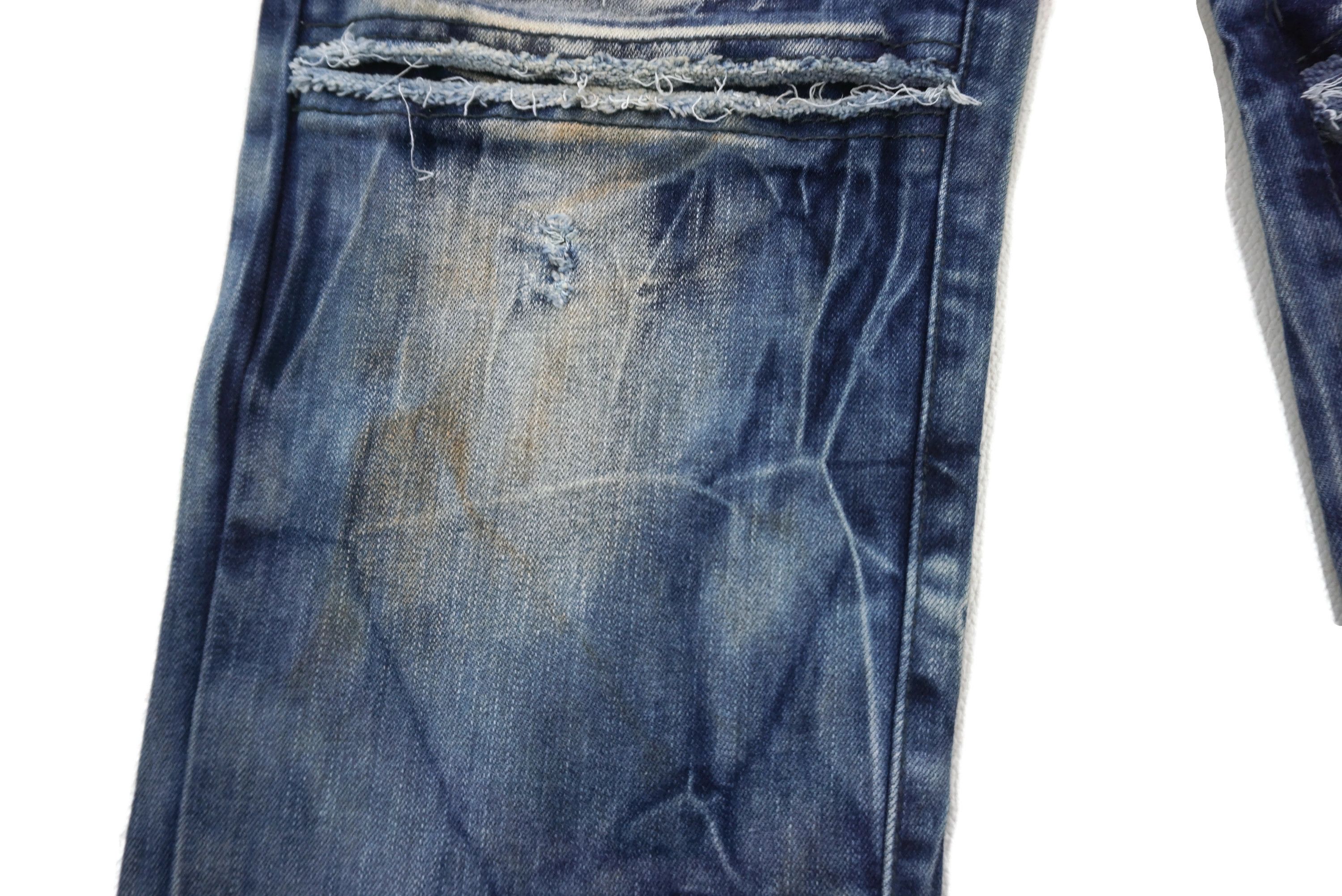 Japanese Brand Black Keys Denim Distressed Denim Irregular faded Jeans Size US 34 / EU 50 - 11 Thumbnail