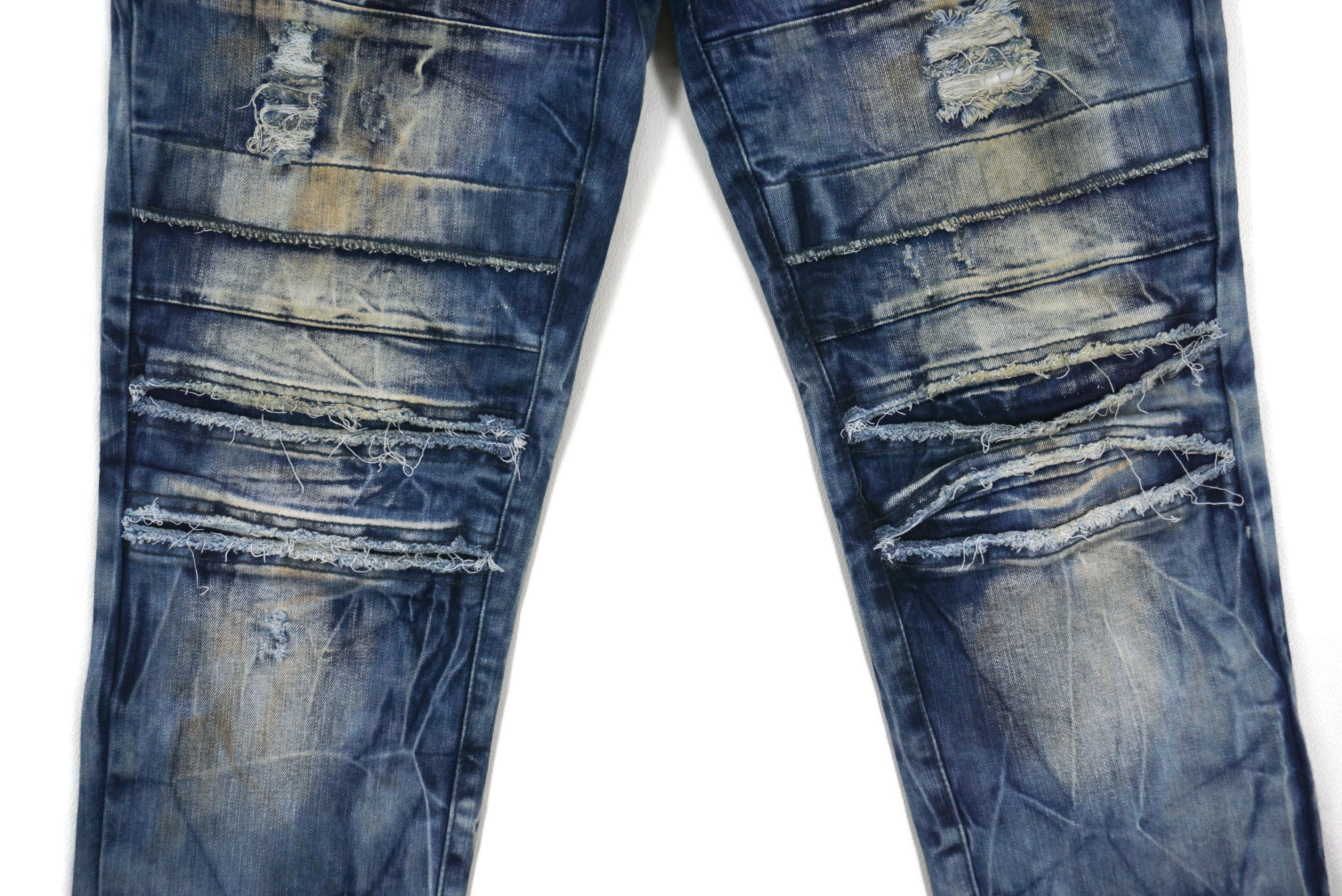 Japanese Brand Black Keys Denim Distressed Denim Irregular faded Jeans Size US 34 / EU 50 - 4 Thumbnail