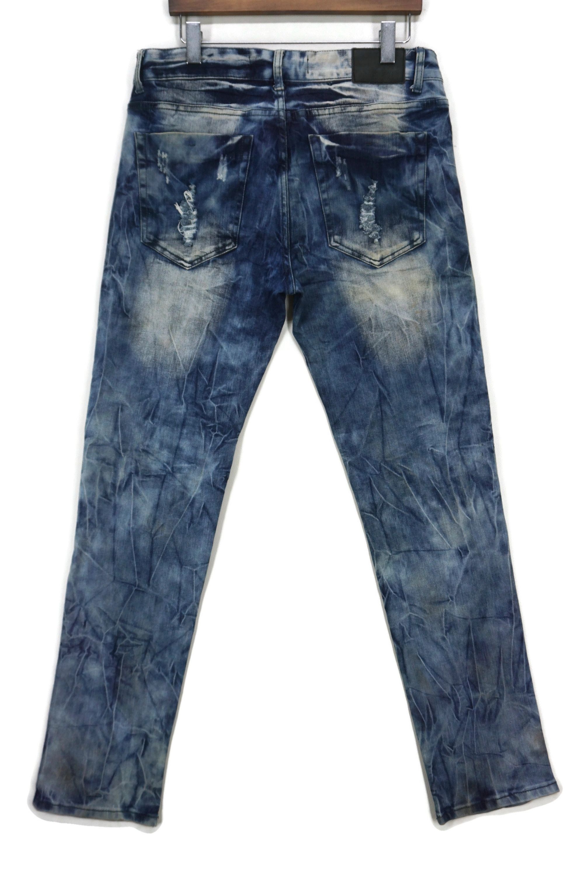 Japanese Brand Black Keys Denim Distressed Denim Irregular faded Jeans Size US 34 / EU 50 - 2 Thumbnail
