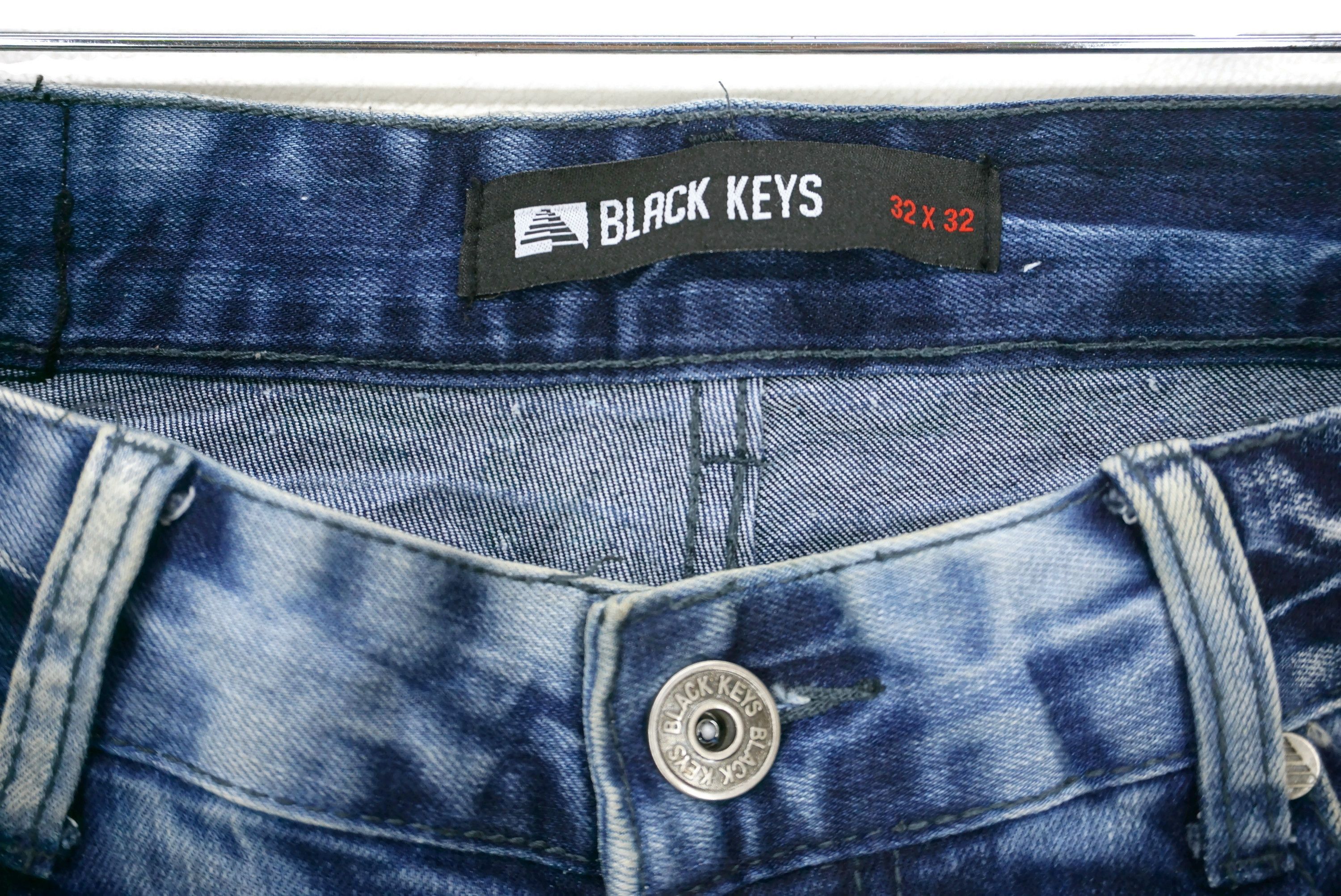 Japanese Brand Black Keys Denim Distressed Denim Irregular faded Jeans Size US 34 / EU 50 - 8 Thumbnail