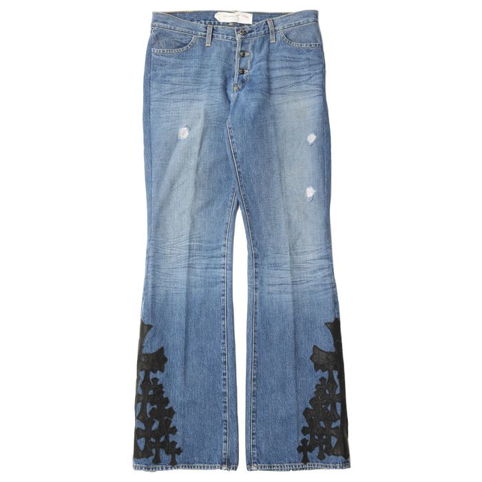 Chrome Hearts Chrome Hearts Flared Cemetery Cross Jeans | Grailed