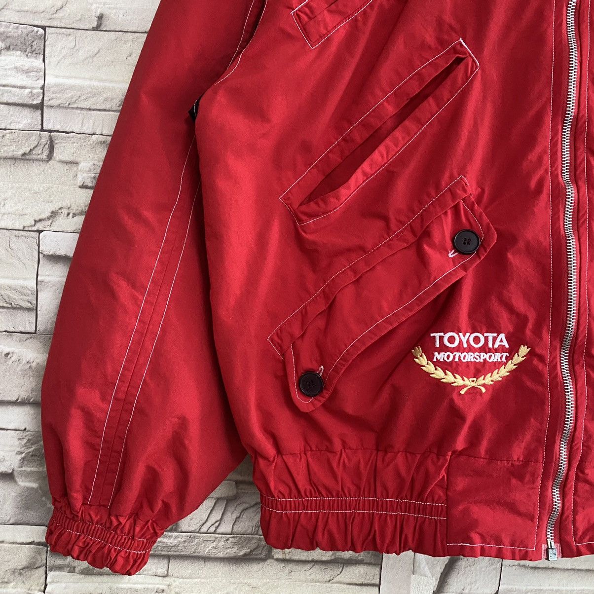 Vintage Vtg Toyota Motorsport Bomber Jacket World Rally Champions Size US L / EU 52-54 / 3 - 6 Thumbnail