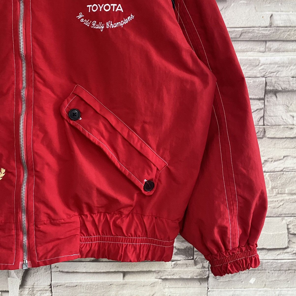 Vintage Vtg Toyota Motorsport Bomber Jacket World Rally Champions Size US L / EU 52-54 / 3 - 7 Thumbnail