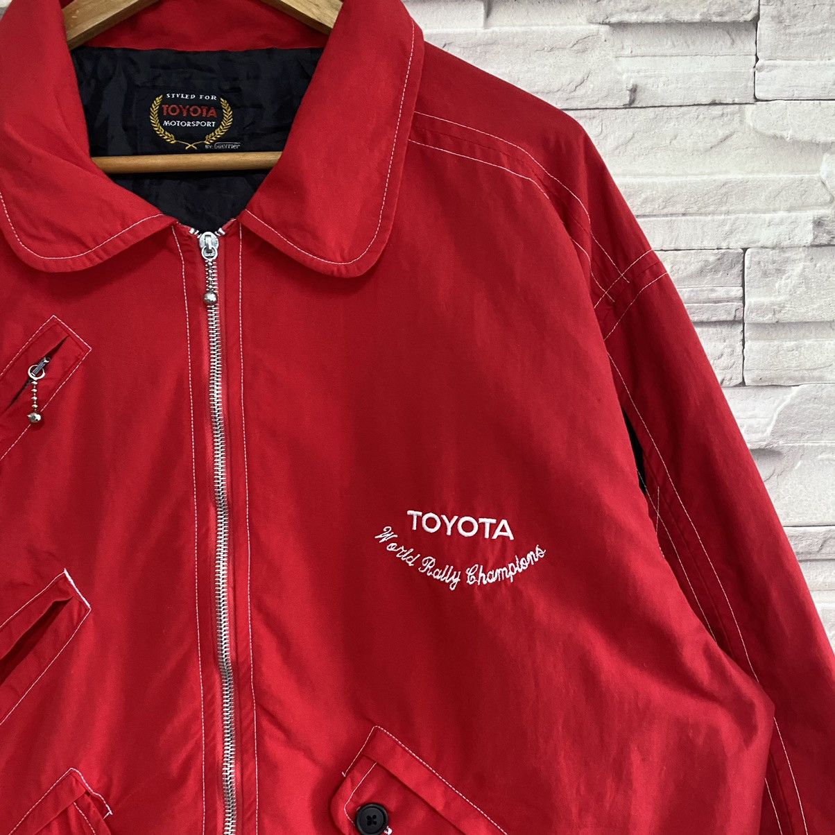 Vintage Vtg Toyota Motorsport Bomber Jacket World Rally Champions Size US L / EU 52-54 / 3 - 4 Thumbnail