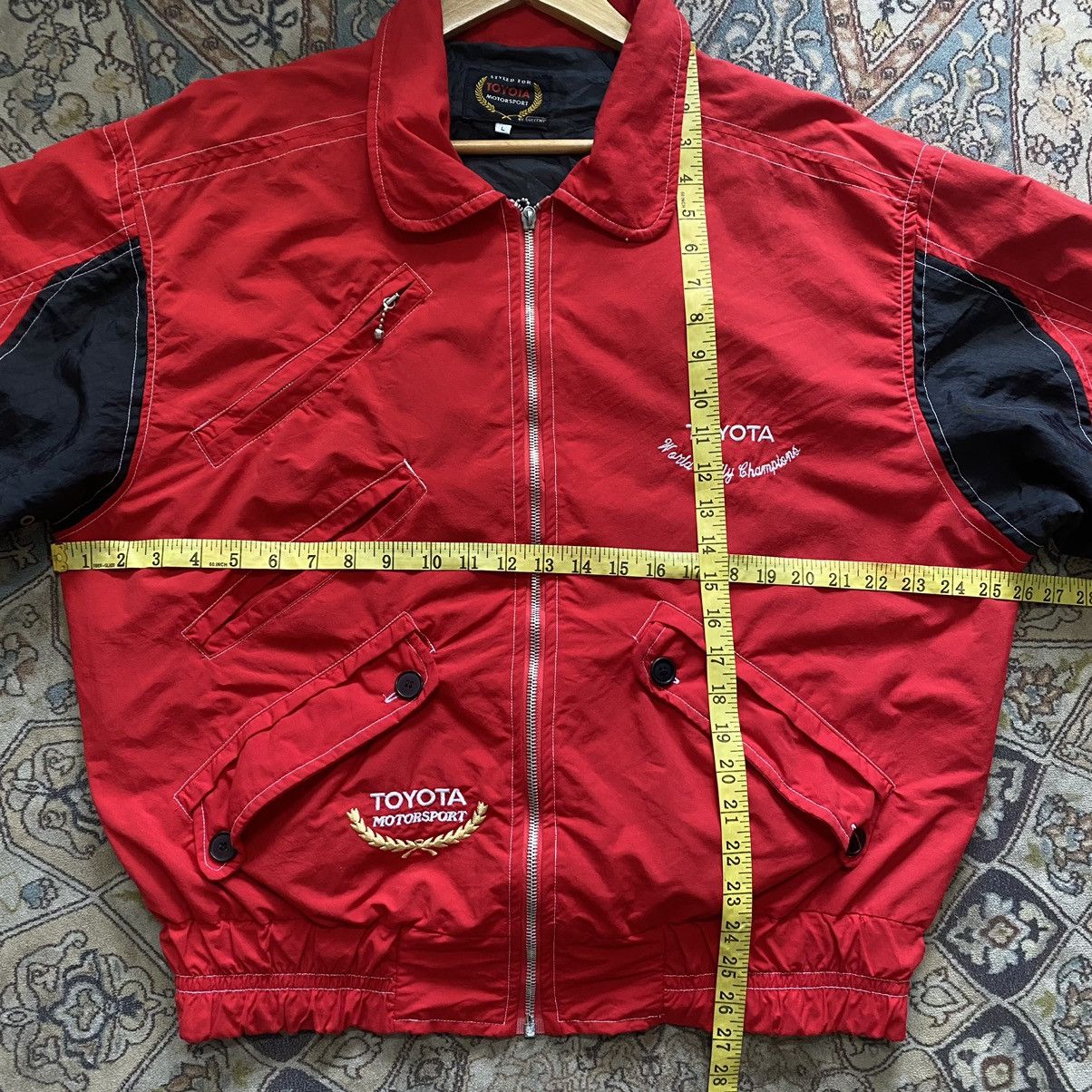 Vintage Vtg Toyota Motorsport Bomber Jacket World Rally Champions Size US L / EU 52-54 / 3 - 16 Thumbnail