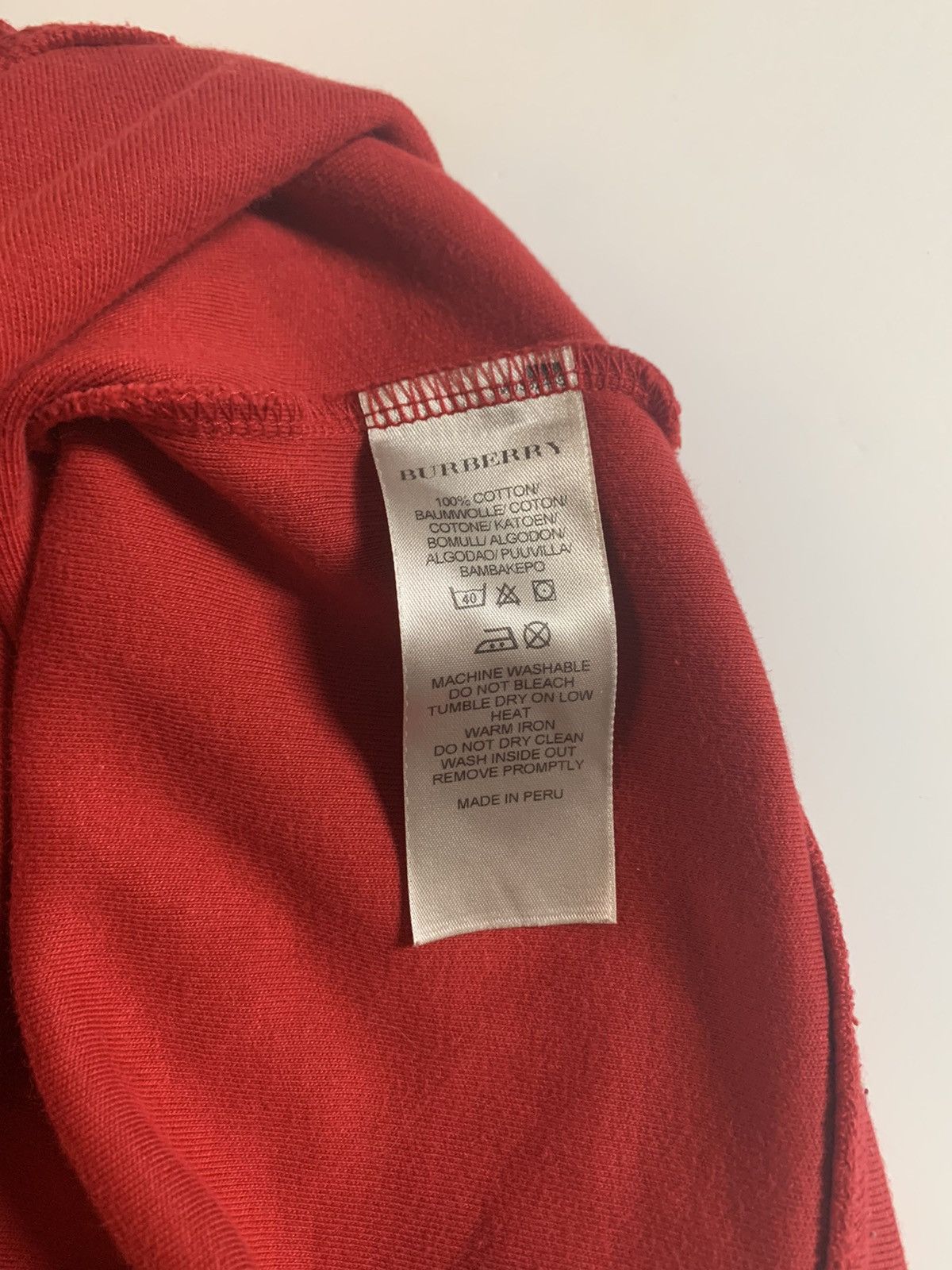 Burberry Red Burberry 1/4 Zip Quarter Zip Sweater Sweatshirt Size US L / EU 52-54 / 3 - 4 Thumbnail