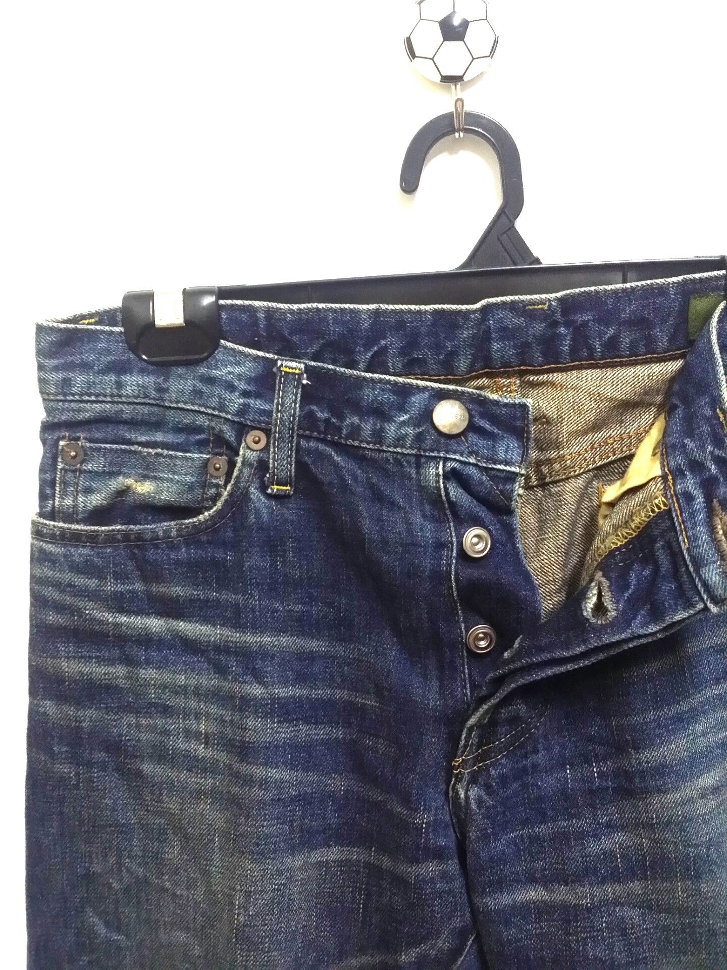 Japanese Brand (J26) distressed selvedge denime by GREEN /bowles ltd Size US 32 / EU 48 - 4 Thumbnail