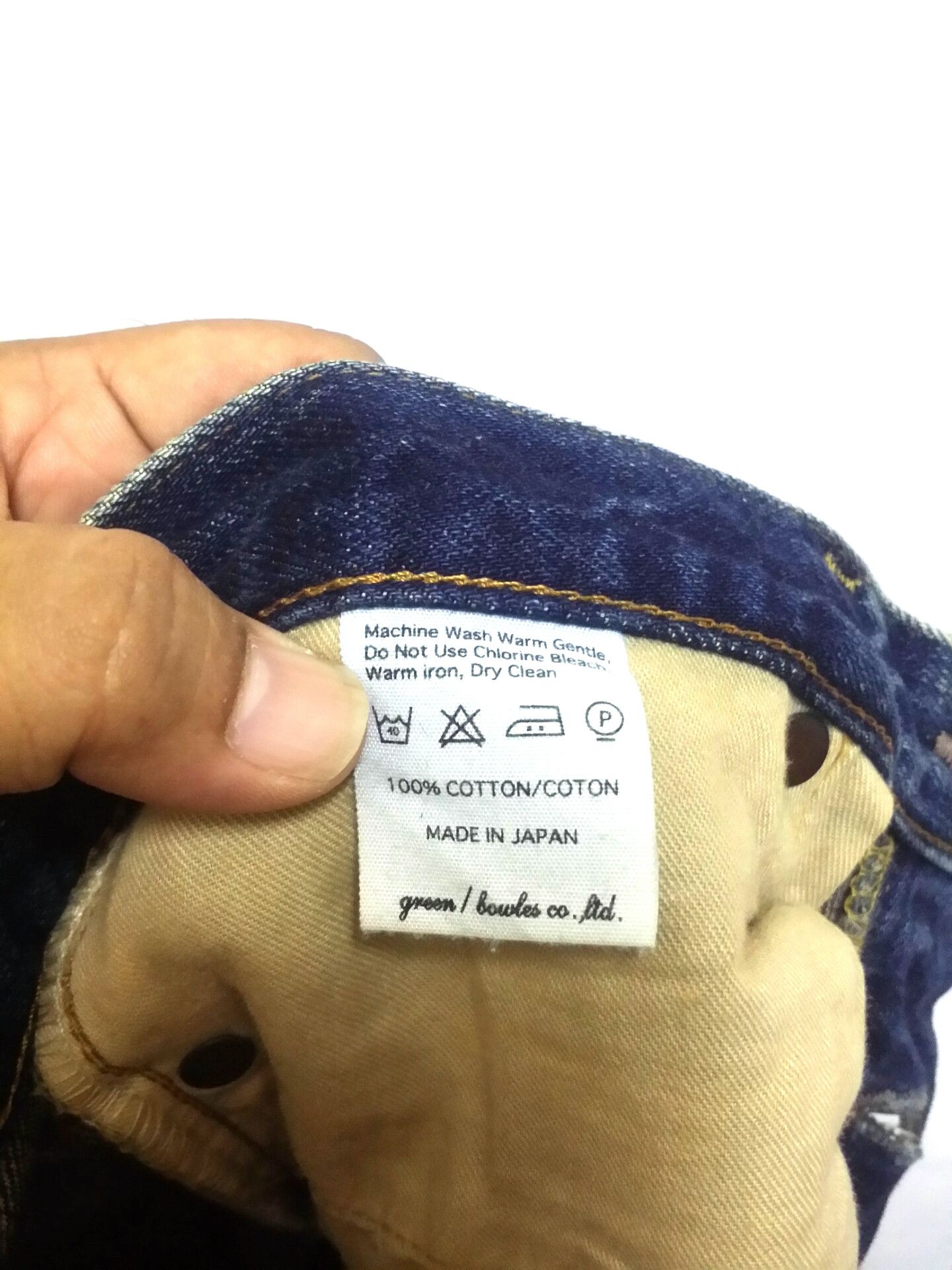 Japanese Brand (J26) distressed selvedge denime by GREEN /bowles ltd Size US 32 / EU 48 - 9 Thumbnail