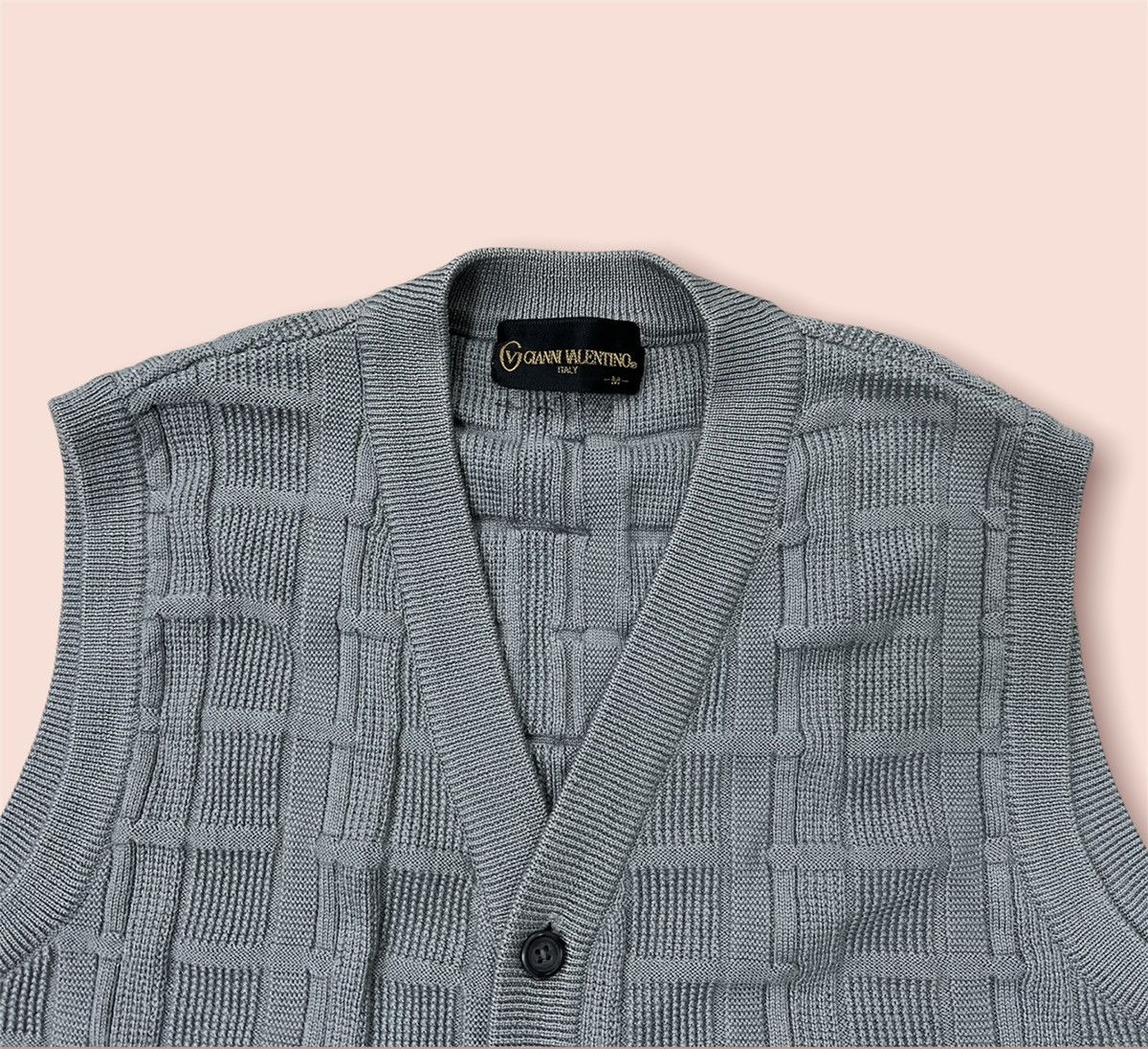 Vintage VINTAGE GIANNI VALENTINO CABLE KNIT SOUTHWESTERN VEST Size US M / EU 48-50 / 2 - 2 Thumbnail