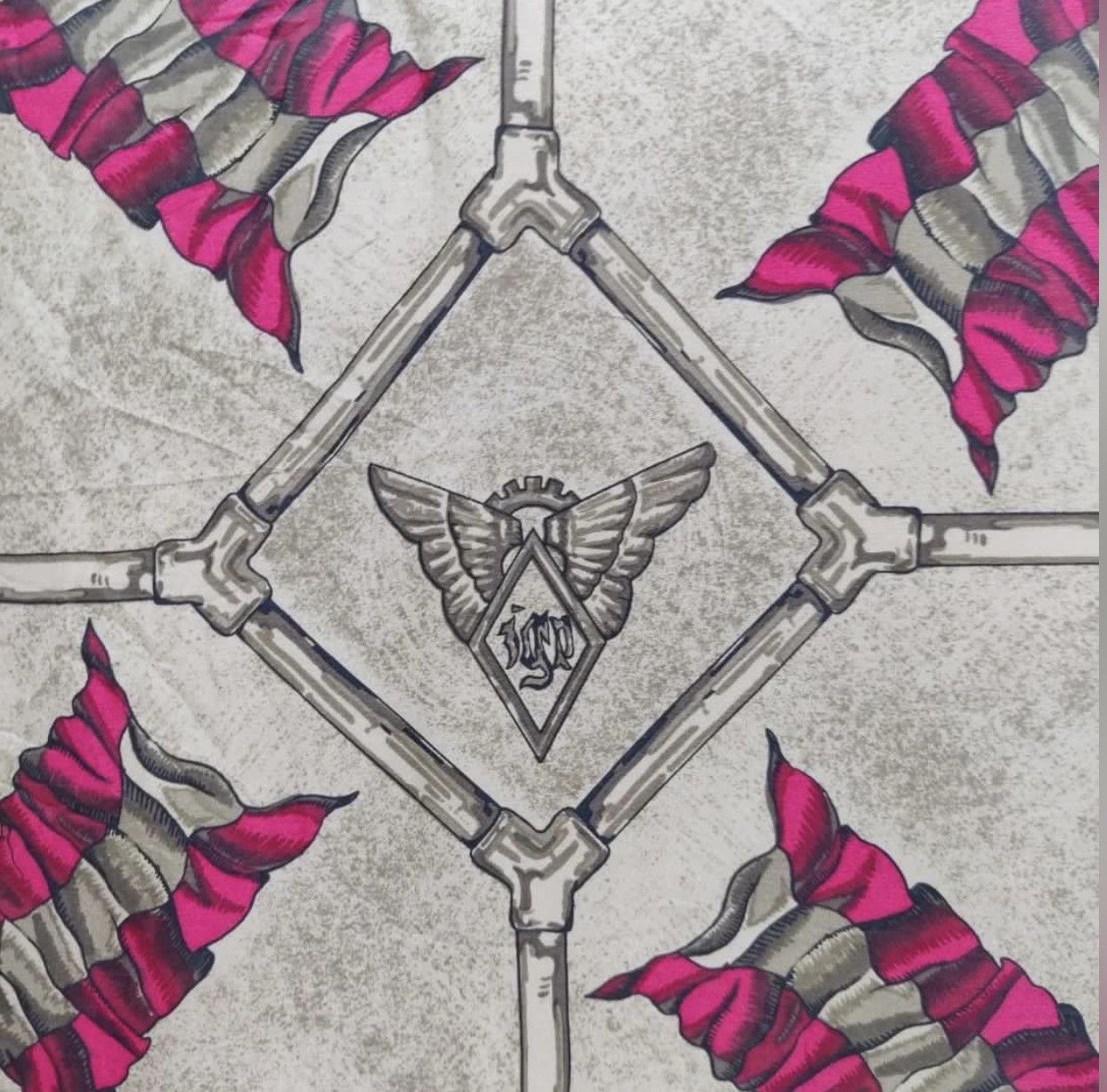 Jean Paul Gaultier × Vintage Vintage Jean Paul Gaultier Crosses Silk Scarf Size ONE SIZE - 6 Thumbnail