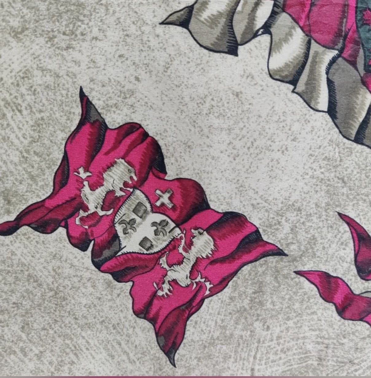 Jean Paul Gaultier × Vintage Vintage Jean Paul Gaultier Crosses Silk Scarf Size ONE SIZE - 7 Thumbnail