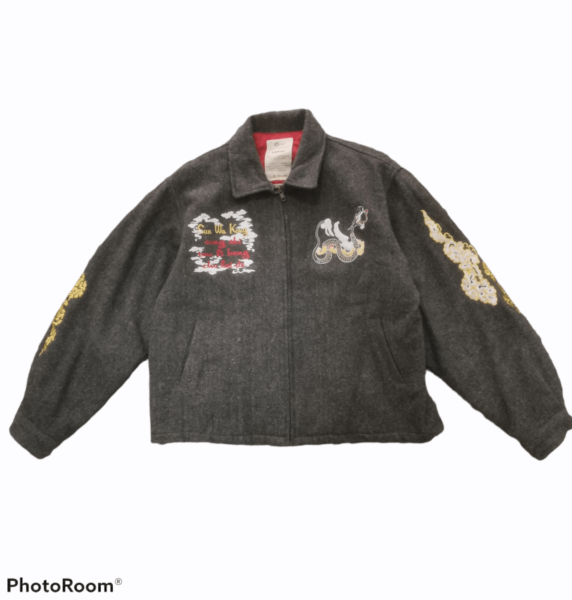 Other Vtg Charge Sportswear Sun Wu Kong Embroidery Wool Jacket Size US L / EU 52-54 / 3 - 5 Thumbnail