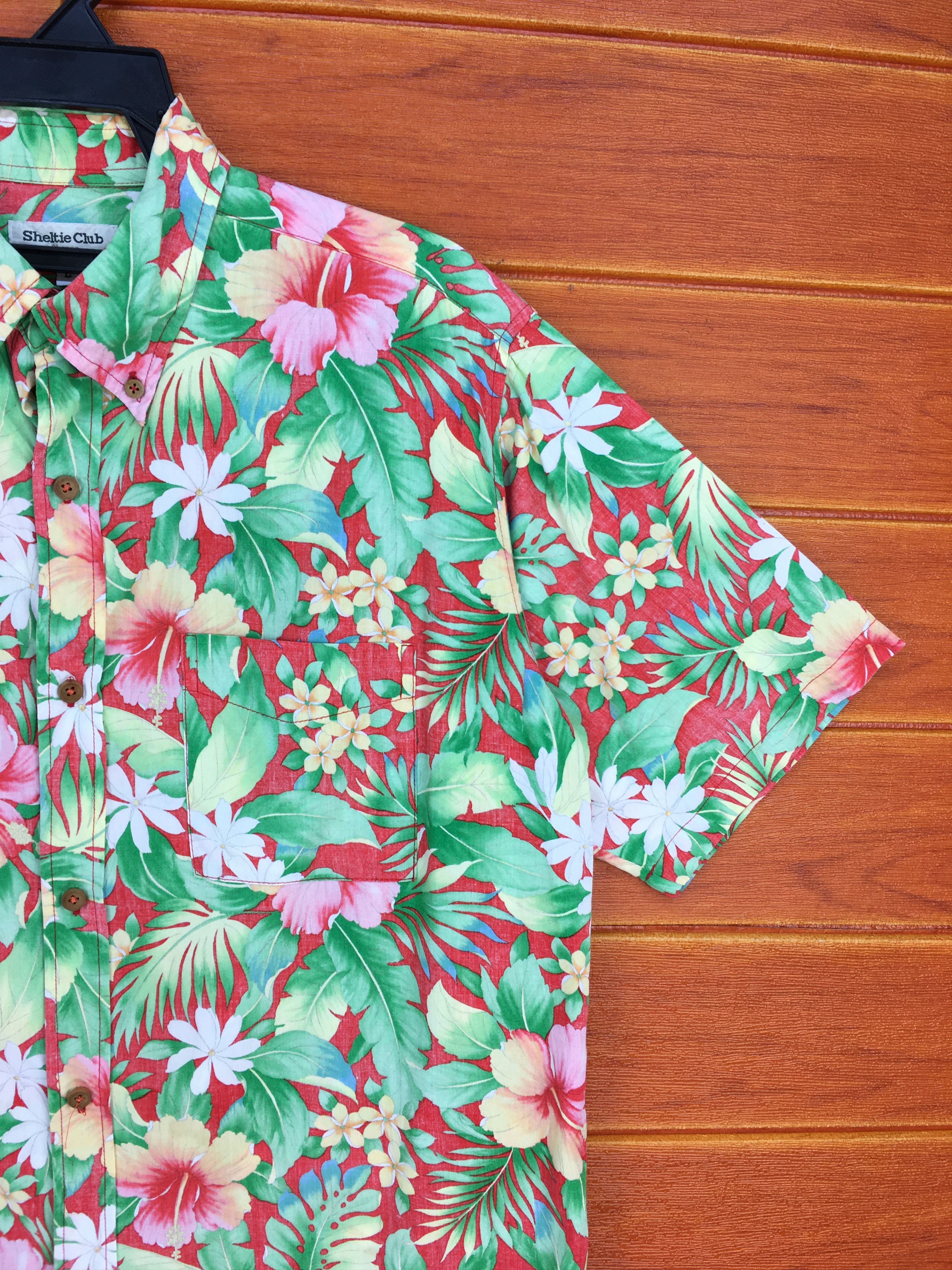 Japanese Brand Japanese Hawaiian SHELTIE CLUB Floral Reverse Print Shirt Size US M / EU 48-50 / 2 - 5 Thumbnail