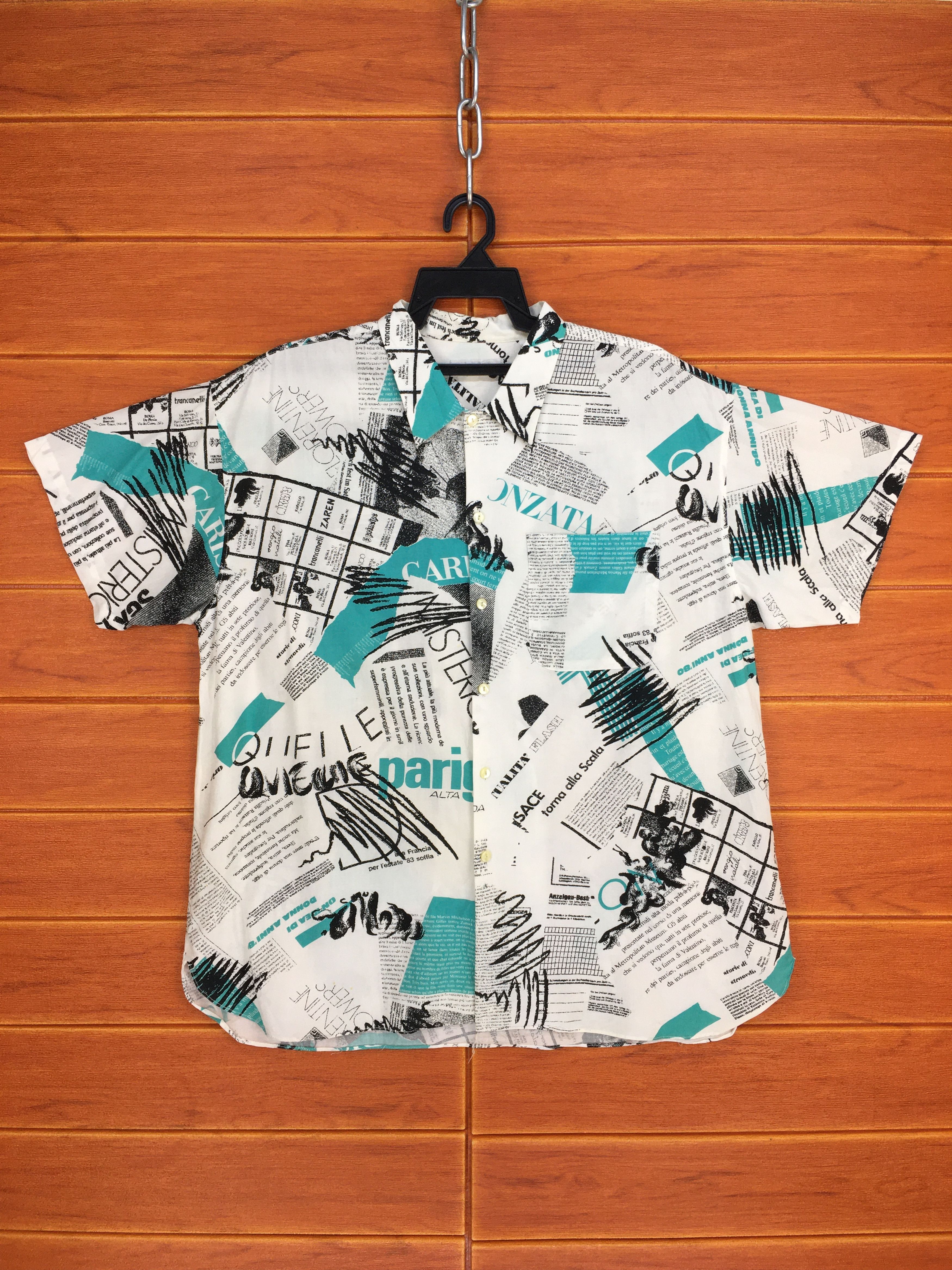 Japanese Brand Japanese Hawaiian Abstract Psychedelic Poem Shirt Size US L / EU 52-54 / 3 - 1 Thumbnail