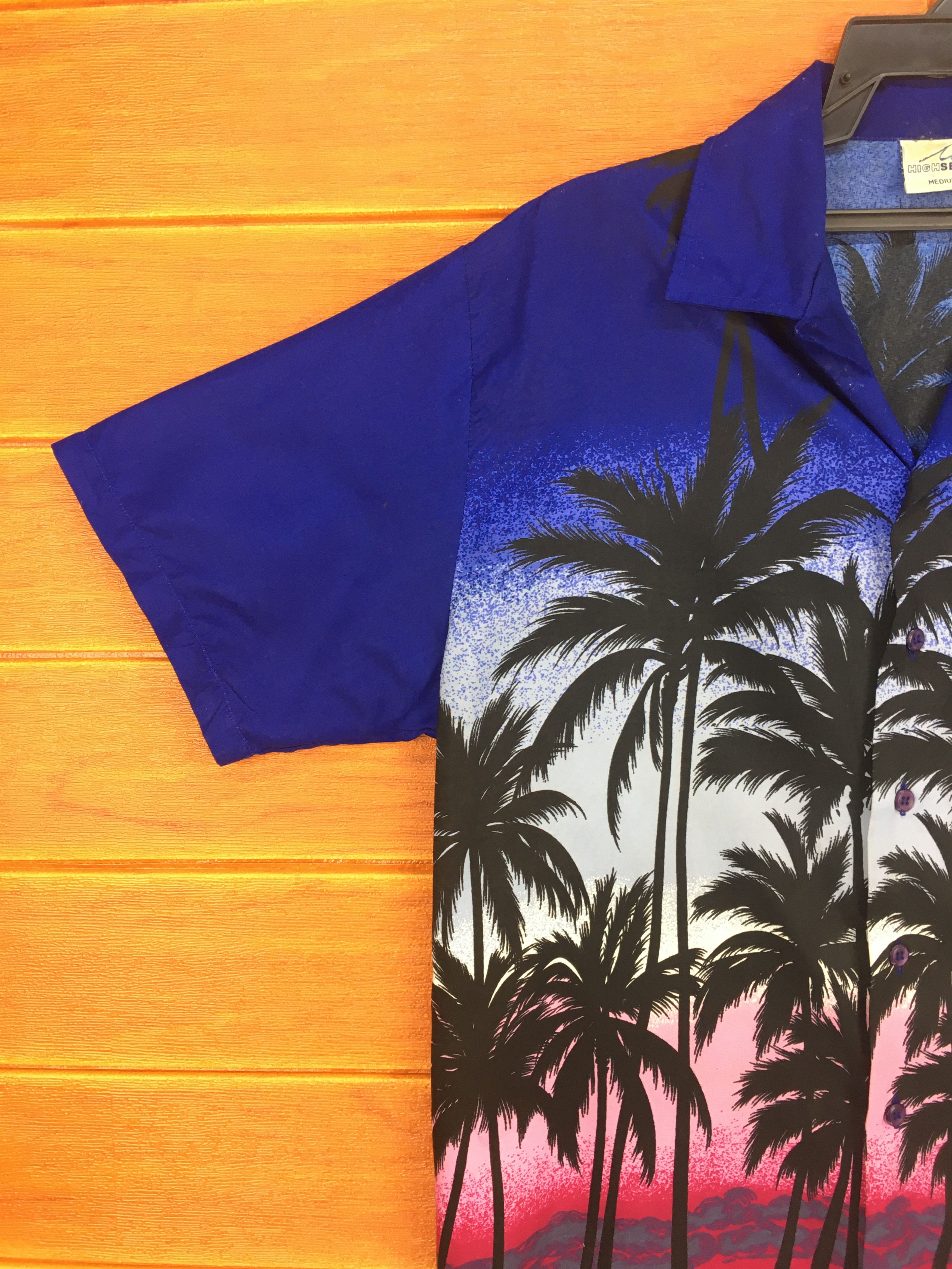 Vintage Vintage BAHAMAS Sun Set Coconut Trees Hawaiian Shirt Size US M / EU 48-50 / 2 - 2 Thumbnail