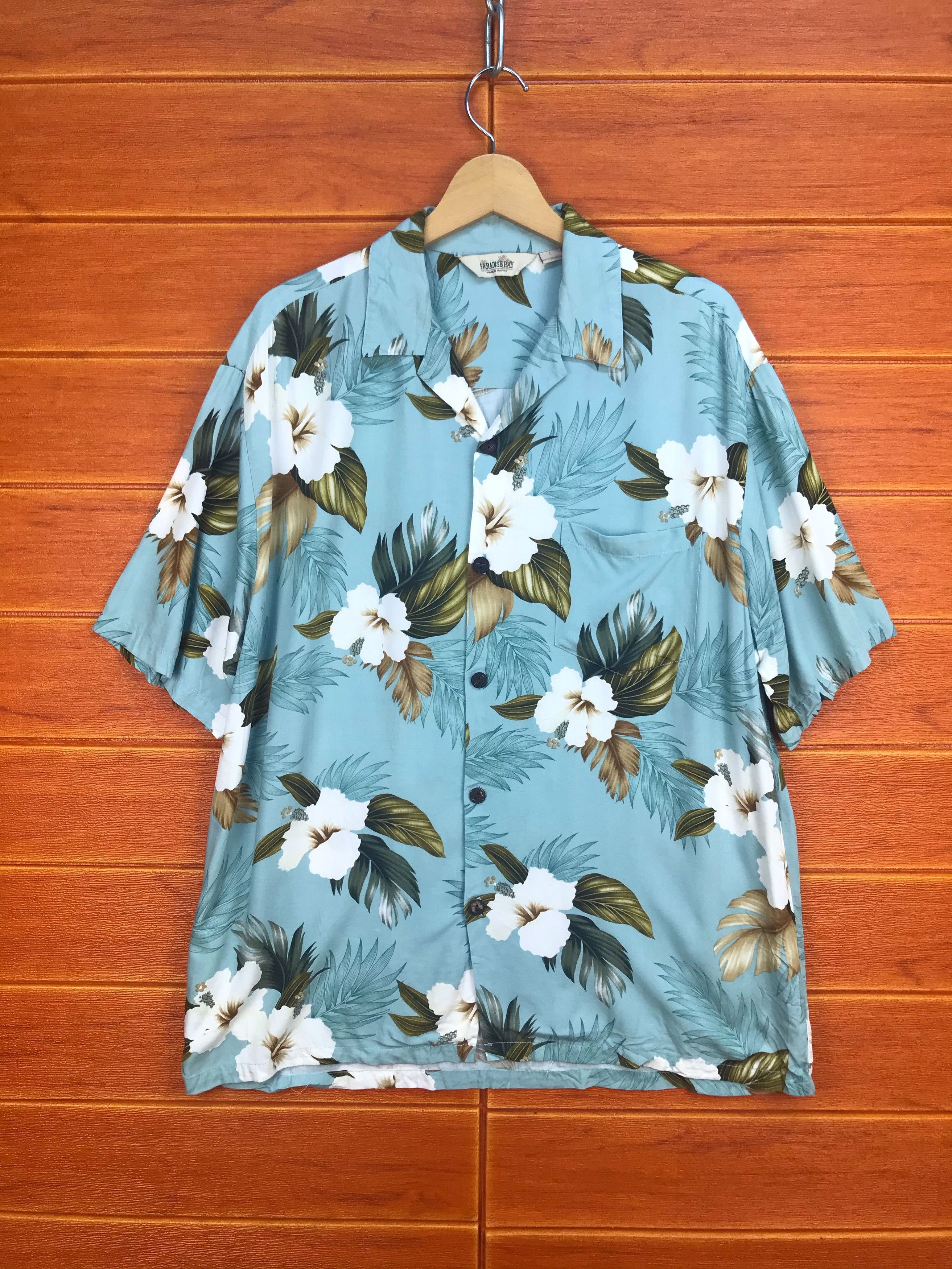 Paradise Found Paradise Bay Hibiscus Flowers Hawaiian Shirt Size US L / EU 52-54 / 3 - 1 Thumbnail