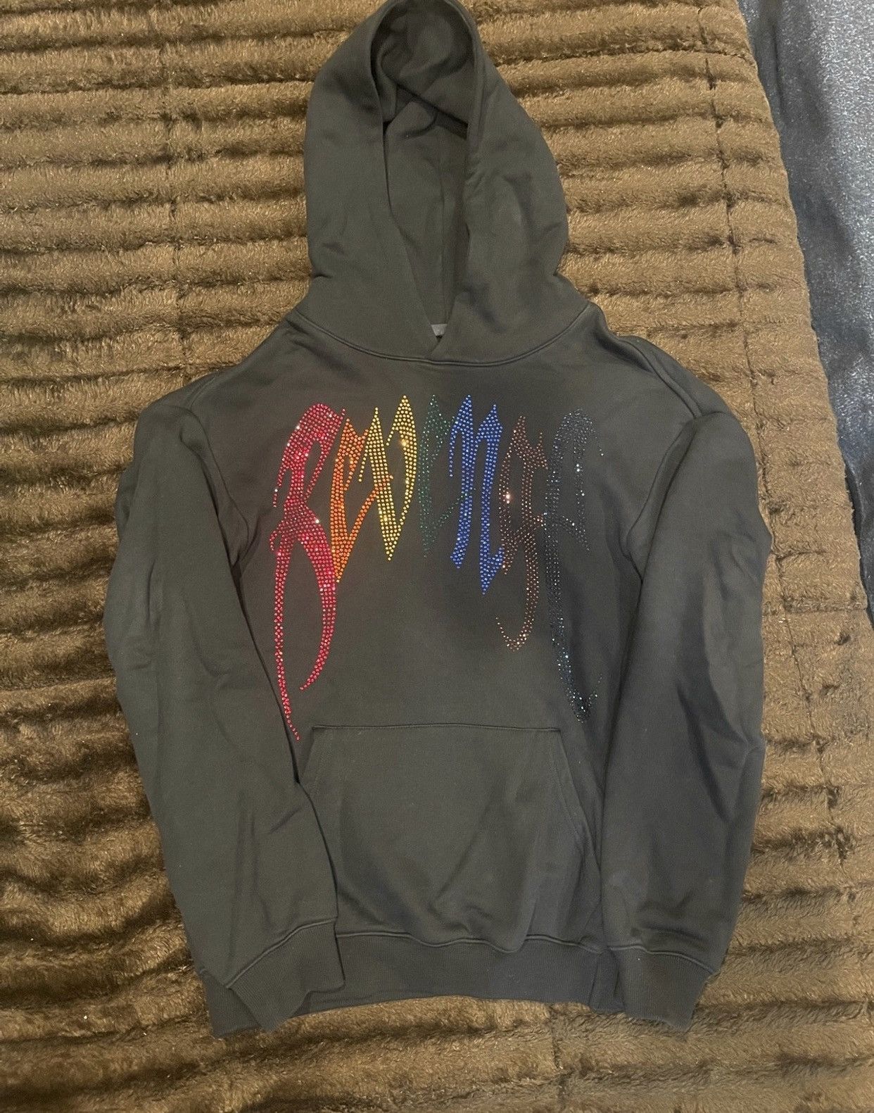 Revenge Revenge rainbow rhinestone hoodie Grailed