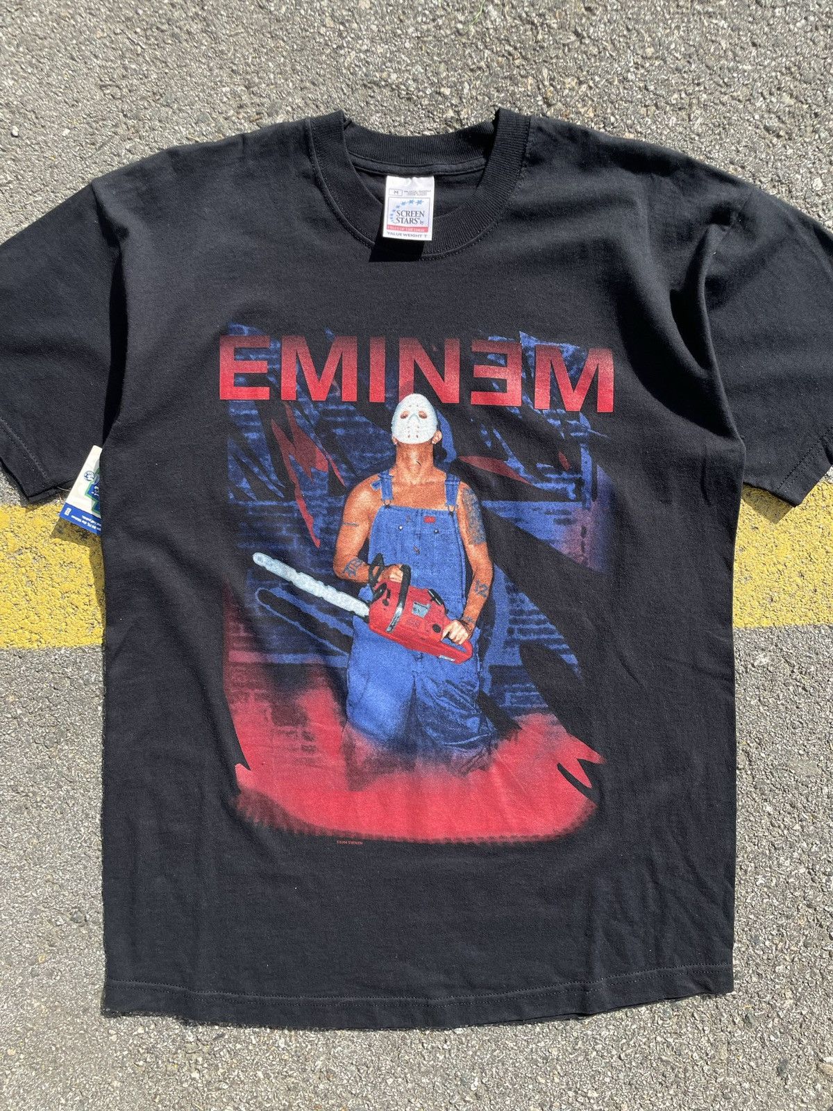 Other RARE 2000 Eminem Marshall Mathers LP Chainsaw Tour Rap Tee Size US L / EU 52-54 / 3 - 3 Thumbnail