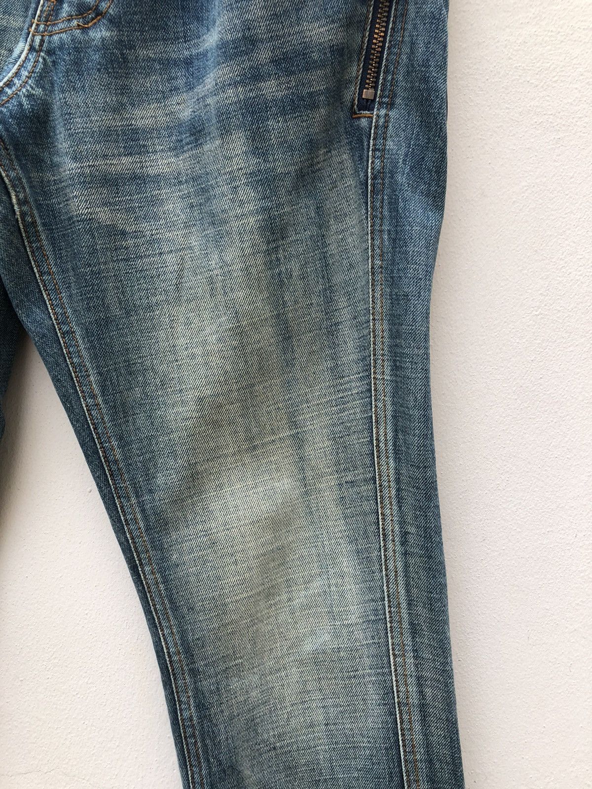 Alfredo Bannister Vintage Alfredo Banister Hybrid Leather Denim Flare Jeans Size US 32 / EU 48 - 10 Thumbnail