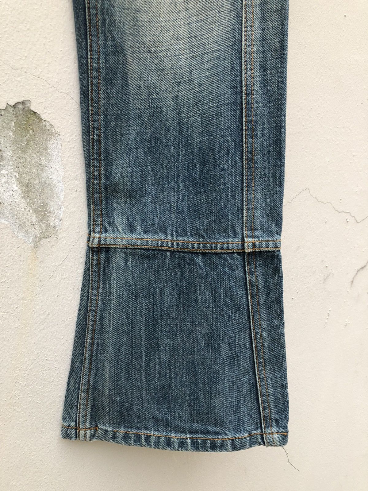 Alfredo Bannister Vintage Alfredo Banister Hybrid Leather Denim Flare Jeans Size US 32 / EU 48 - 11 Thumbnail