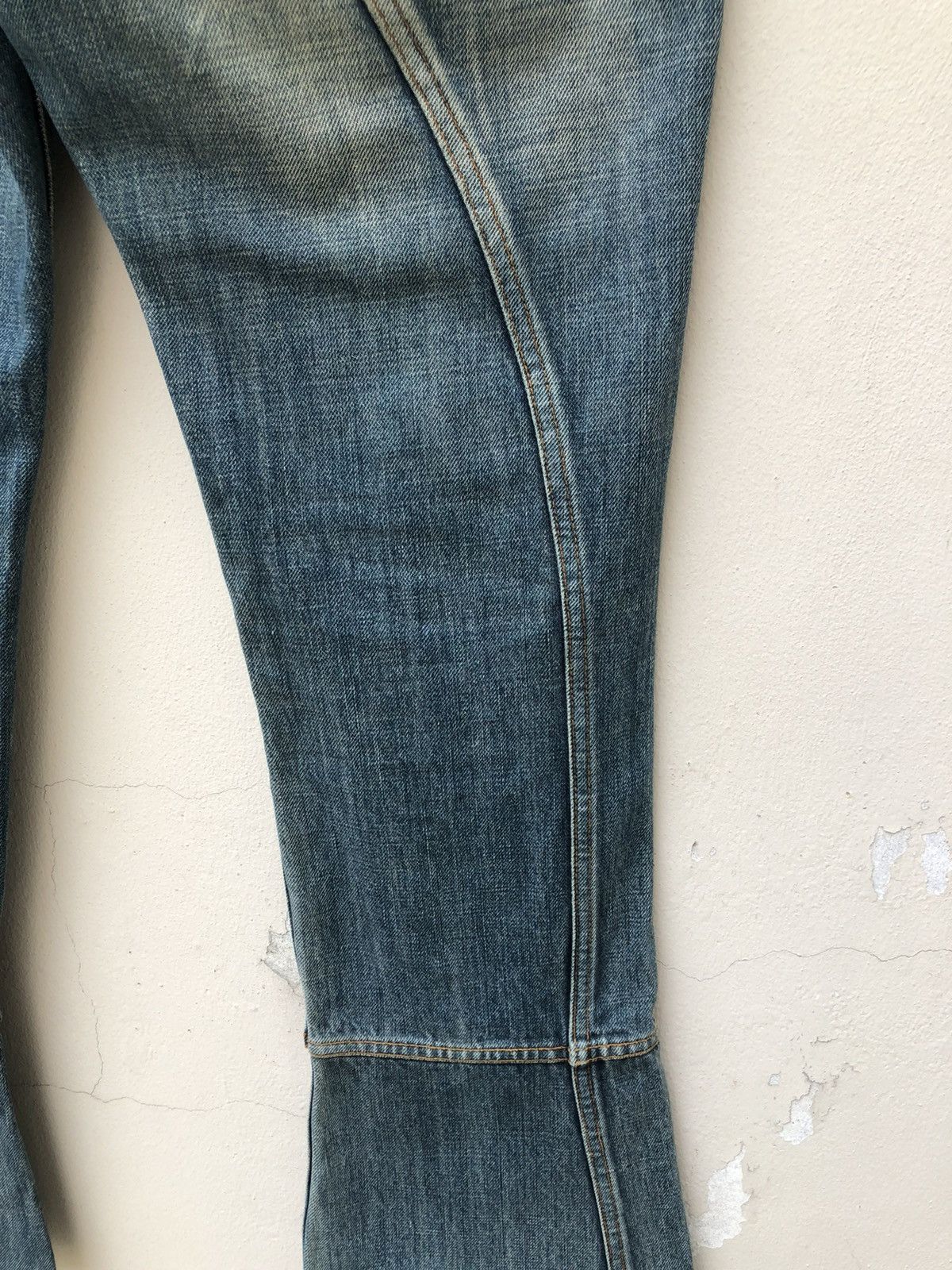 Alfredo Bannister Vintage Alfredo Banister Hybrid Leather Denim Flare Jeans Size US 32 / EU 48 - 18 Thumbnail