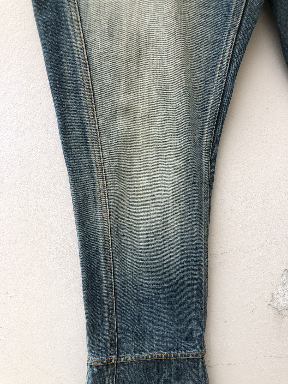 Alfredo Bannister Vintage Alfredo Banister Hybrid Leather Denim Flare Jeans Size US 32 / EU 48 - 6 Thumbnail