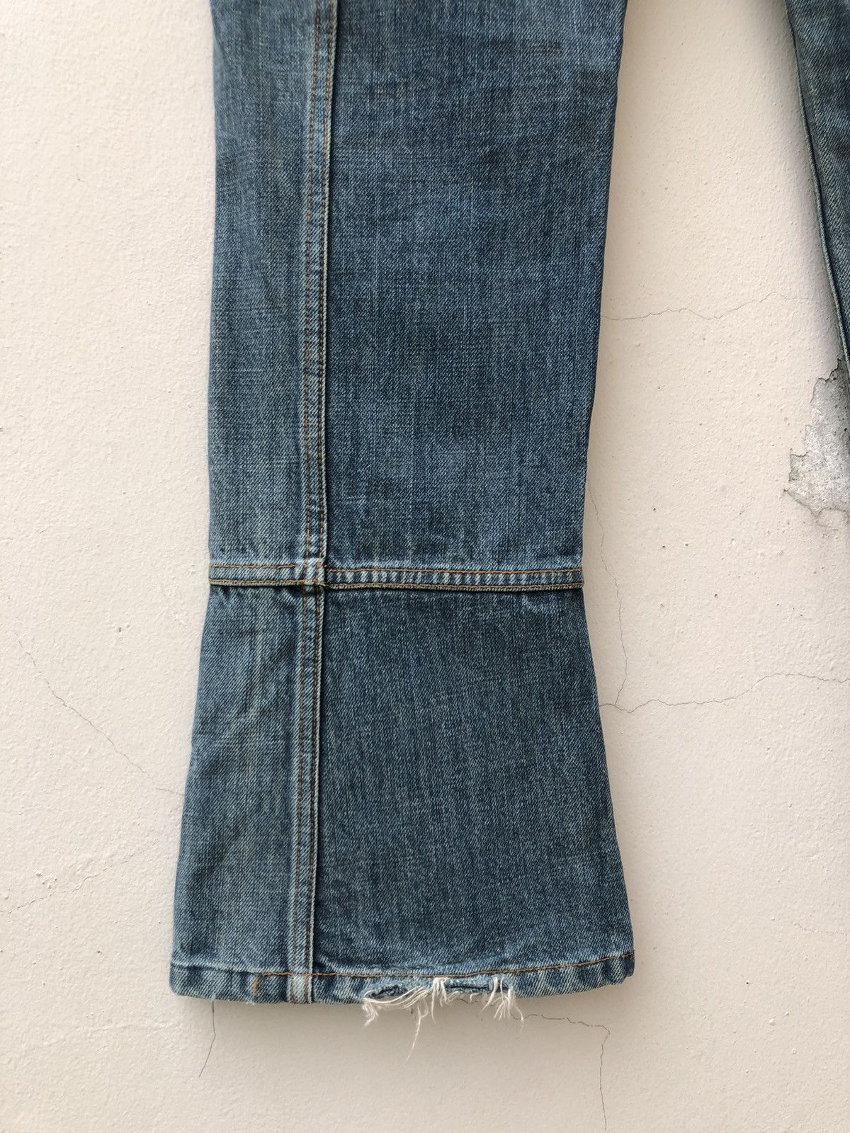 Alfredo Bannister Vintage Alfredo Banister Hybrid Leather Denim Flare Jeans Size US 32 / EU 48 - 15 Thumbnail