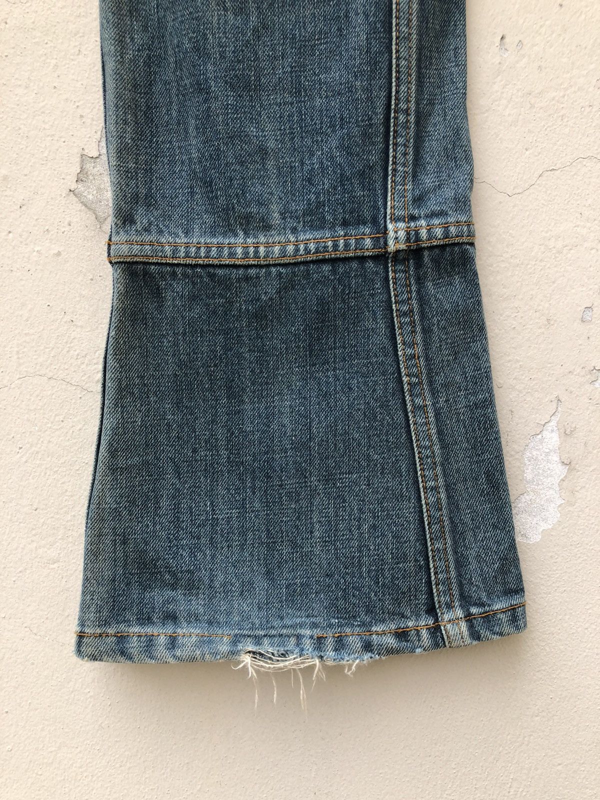Alfredo Bannister Vintage Alfredo Banister Hybrid Leather Denim Flare Jeans Size US 32 / EU 48 - 19 Thumbnail
