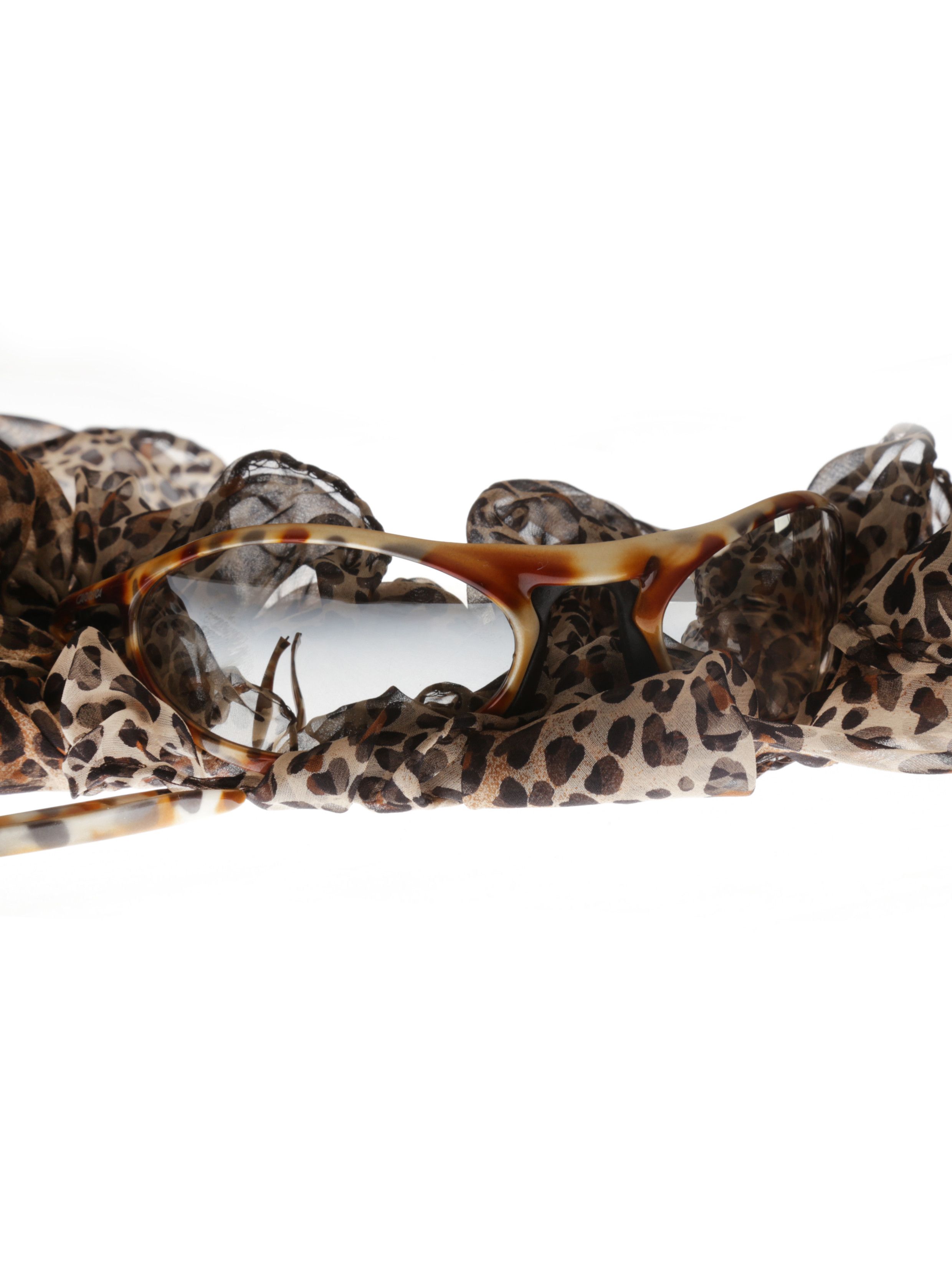 Carrera Carrera '90s Leopard Sunglasses with Silk Scarf SBIRO 16U Size ONE SIZE - 8 Thumbnail