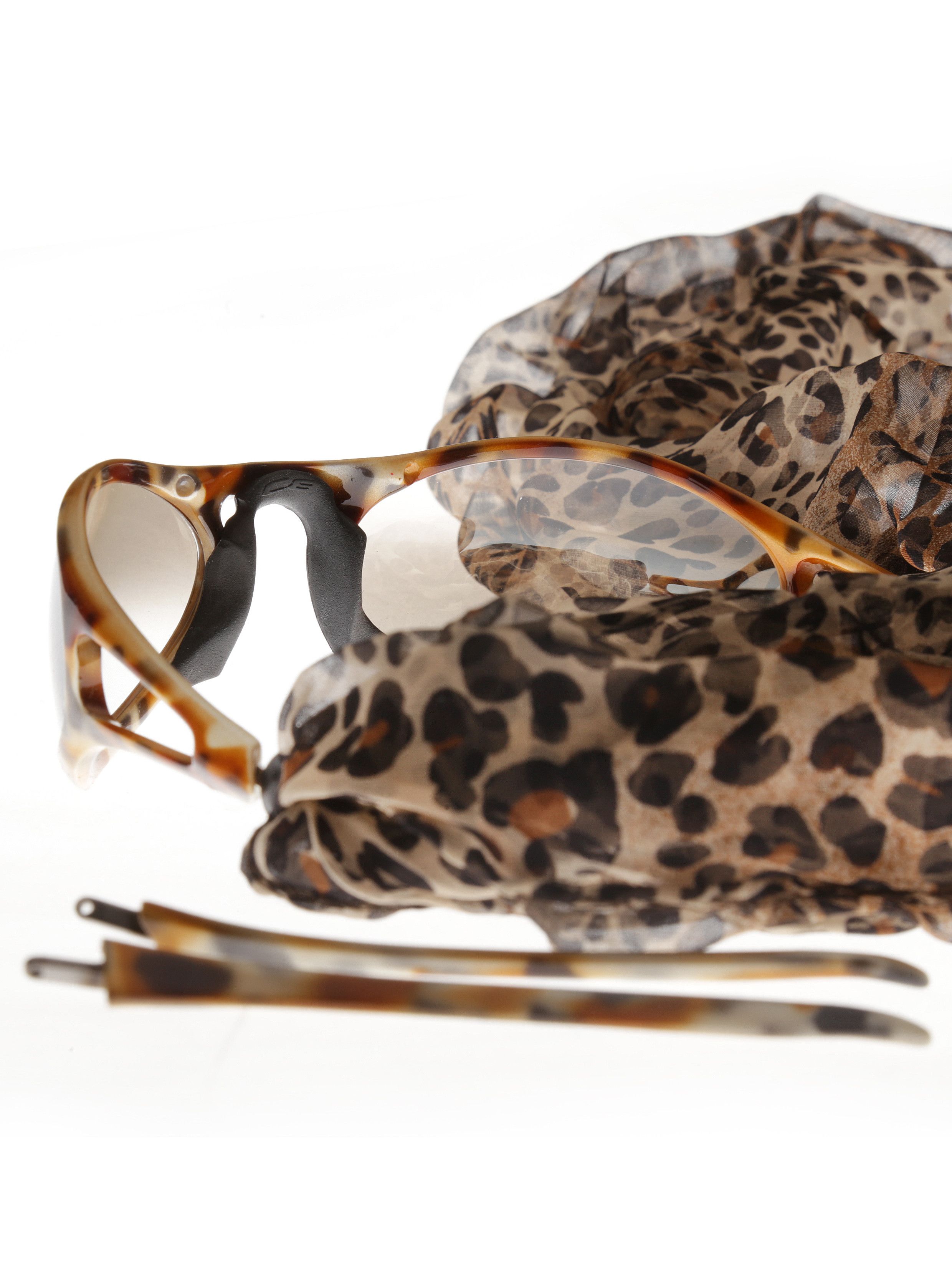 Carrera Carrera '90s Leopard Sunglasses with Silk Scarf SBIRO 16U Size ONE SIZE - 4 Thumbnail