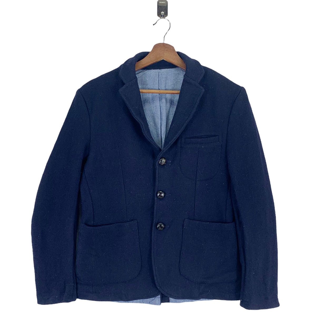 Vintage Vintage Pinecone Wear Of Earth Navy Wool Coat Size US M / EU 48-50 / 2 - 1 Thumbnail