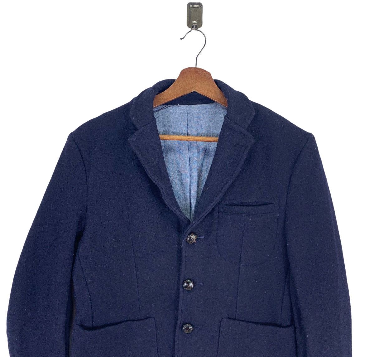 Vintage Vintage Pinecone Wear Of Earth Navy Wool Coat Size US M / EU 48-50 / 2 - 4 Thumbnail