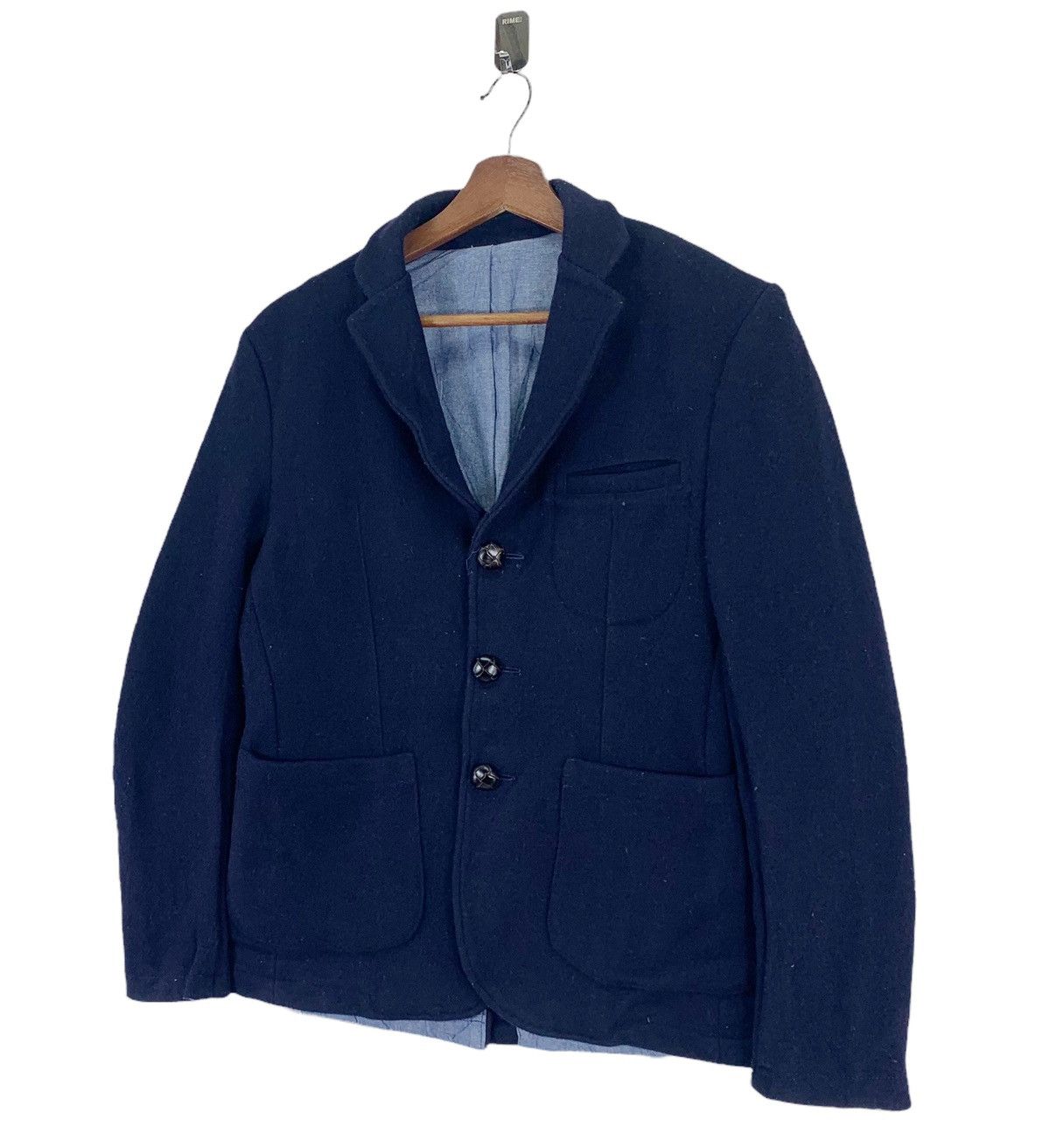 Vintage Vintage Pinecone Wear Of Earth Navy Wool Coat Size US M / EU 48-50 / 2 - 2 Thumbnail