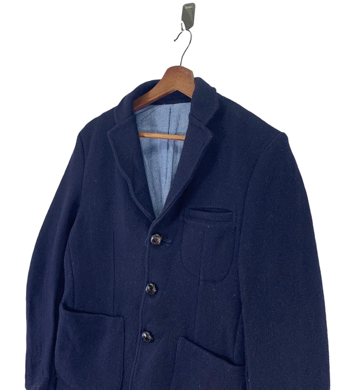 Vintage Vintage Pinecone Wear Of Earth Navy Wool Coat Size US M / EU 48-50 / 2 - 3 Thumbnail
