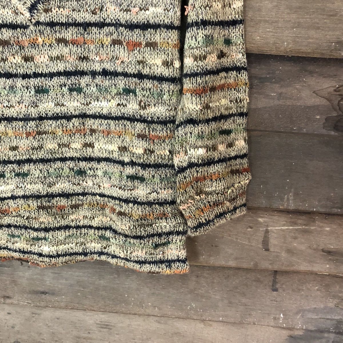 Aran Isles Knitwear Parcae Brown stripe sweatshirt japan Knitwear #6866 Size US M / EU 48-50 / 2 - 5 Thumbnail