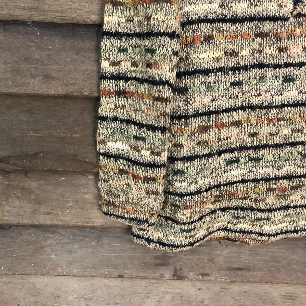 Aran Isles Knitwear Parcae Brown stripe sweatshirt japan Knitwear #6866 Size US M / EU 48-50 / 2 - 4 Thumbnail