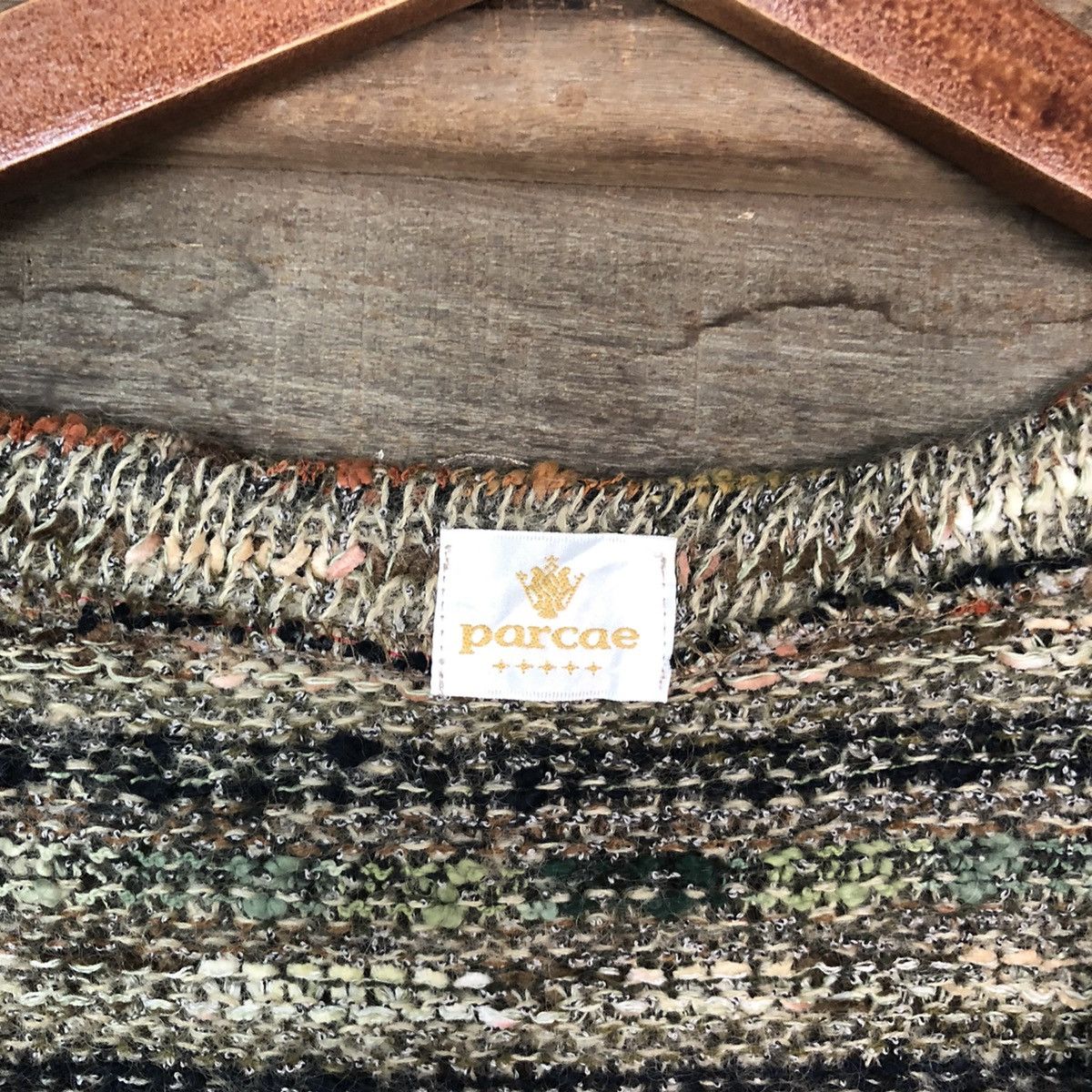 Aran Isles Knitwear Parcae Brown stripe sweatshirt japan Knitwear #6866 Size US M / EU 48-50 / 2 - 6 Thumbnail